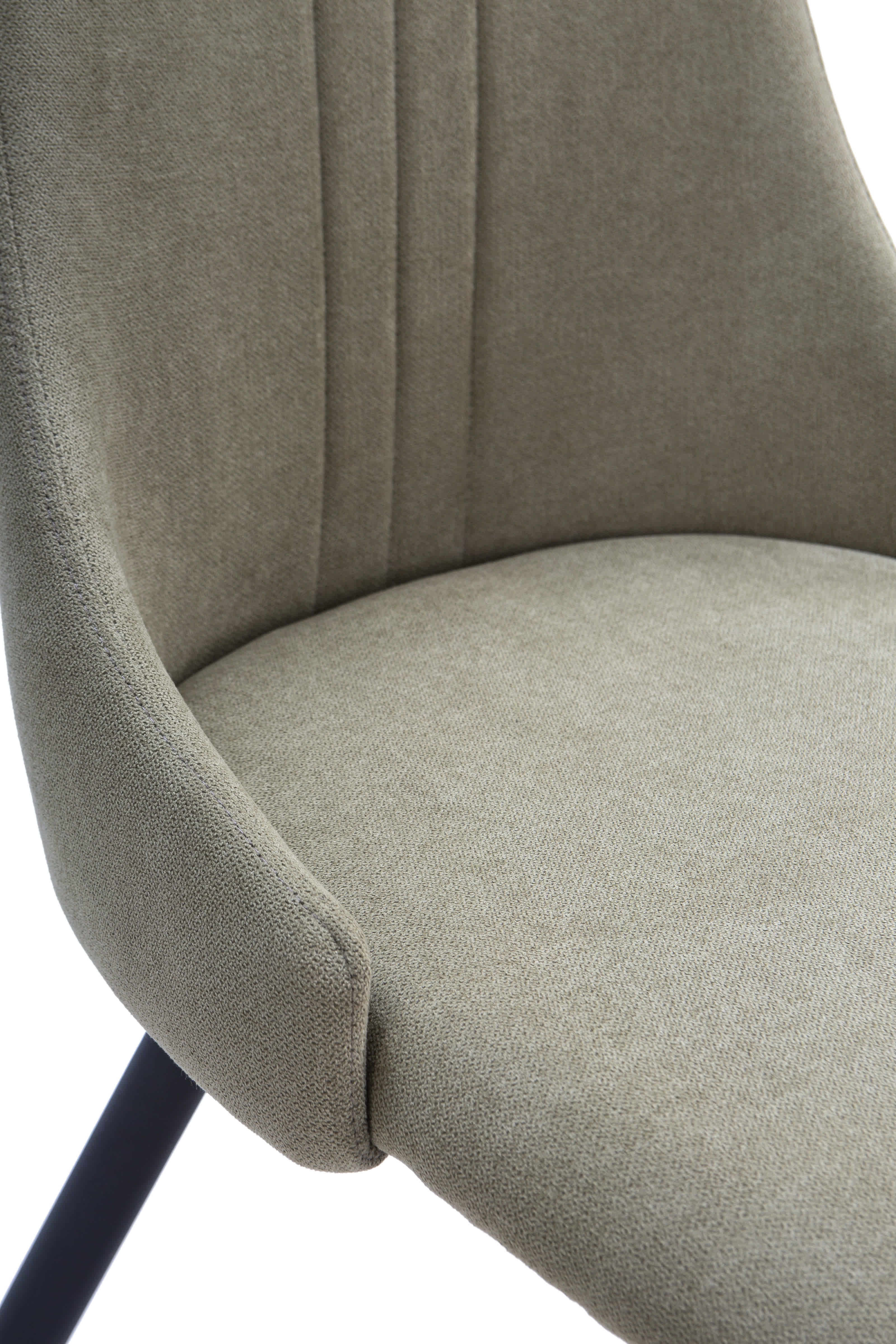 Set di 4 sedie in tessuto e gambe in metallo nero Gabri 44x44 h91 cm