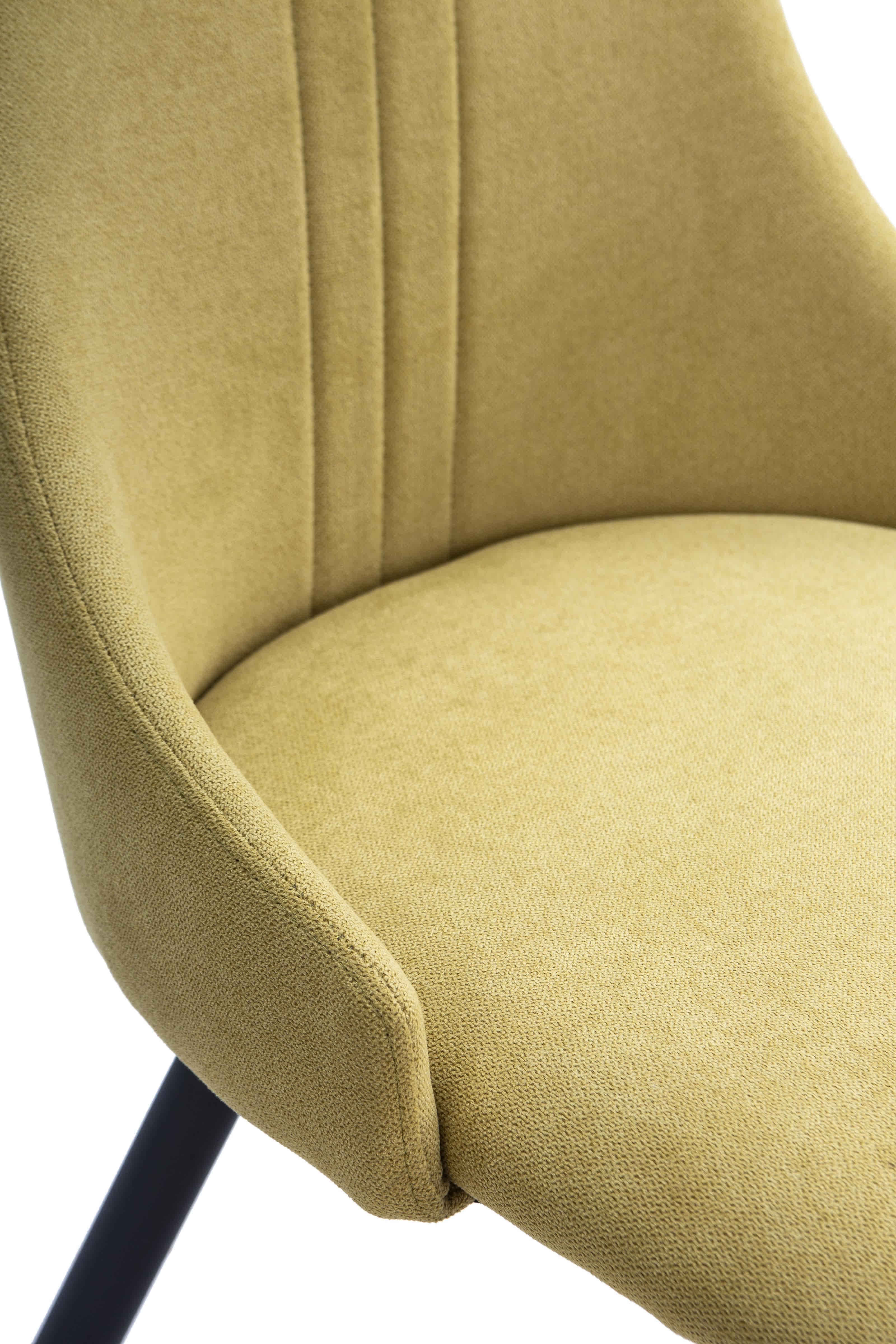 Set di 4 sedie in tessuto e gambe in metallo nero Gabri 44x44 h91 cm