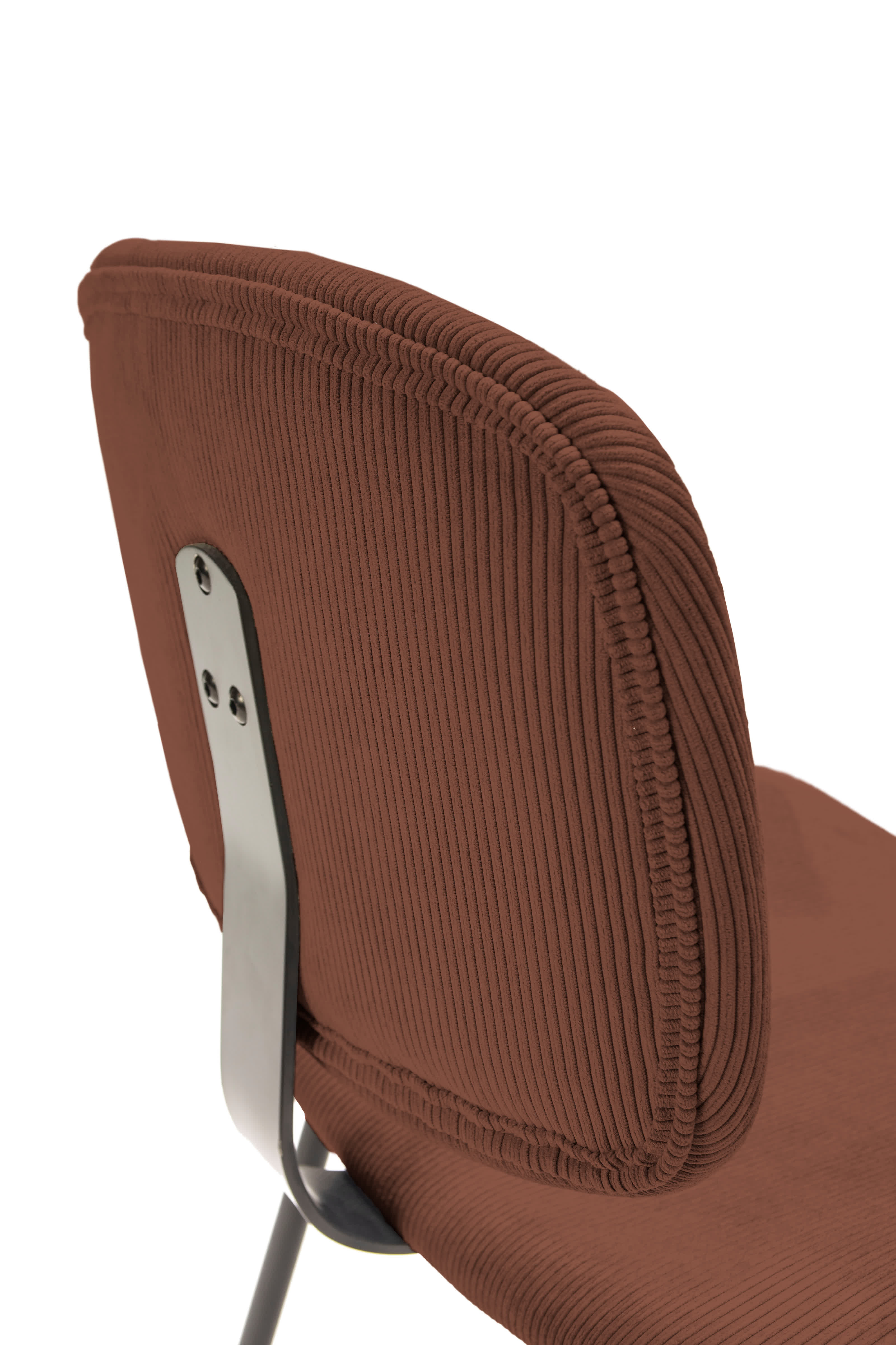 Set di 2 sedie in velluto a coste stile retrò e metallo nero Anna 45x53 h79 cm