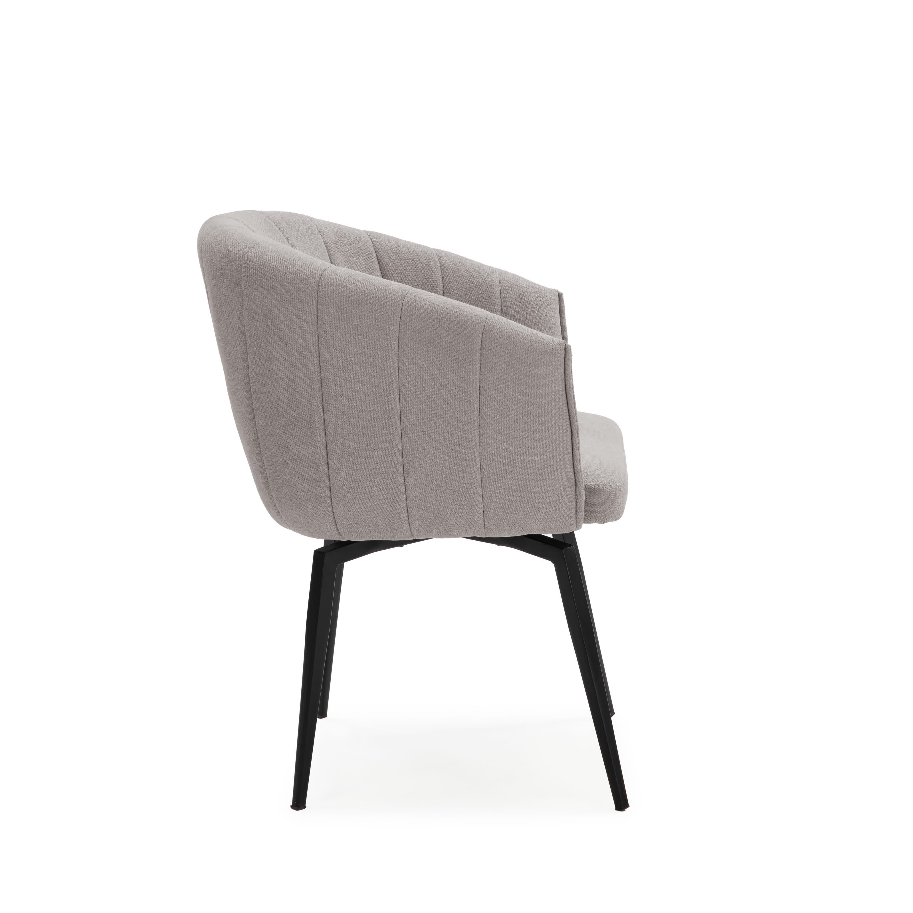 Poltrona con struttura in metallo e gambe Erica 60x60 h81 cm