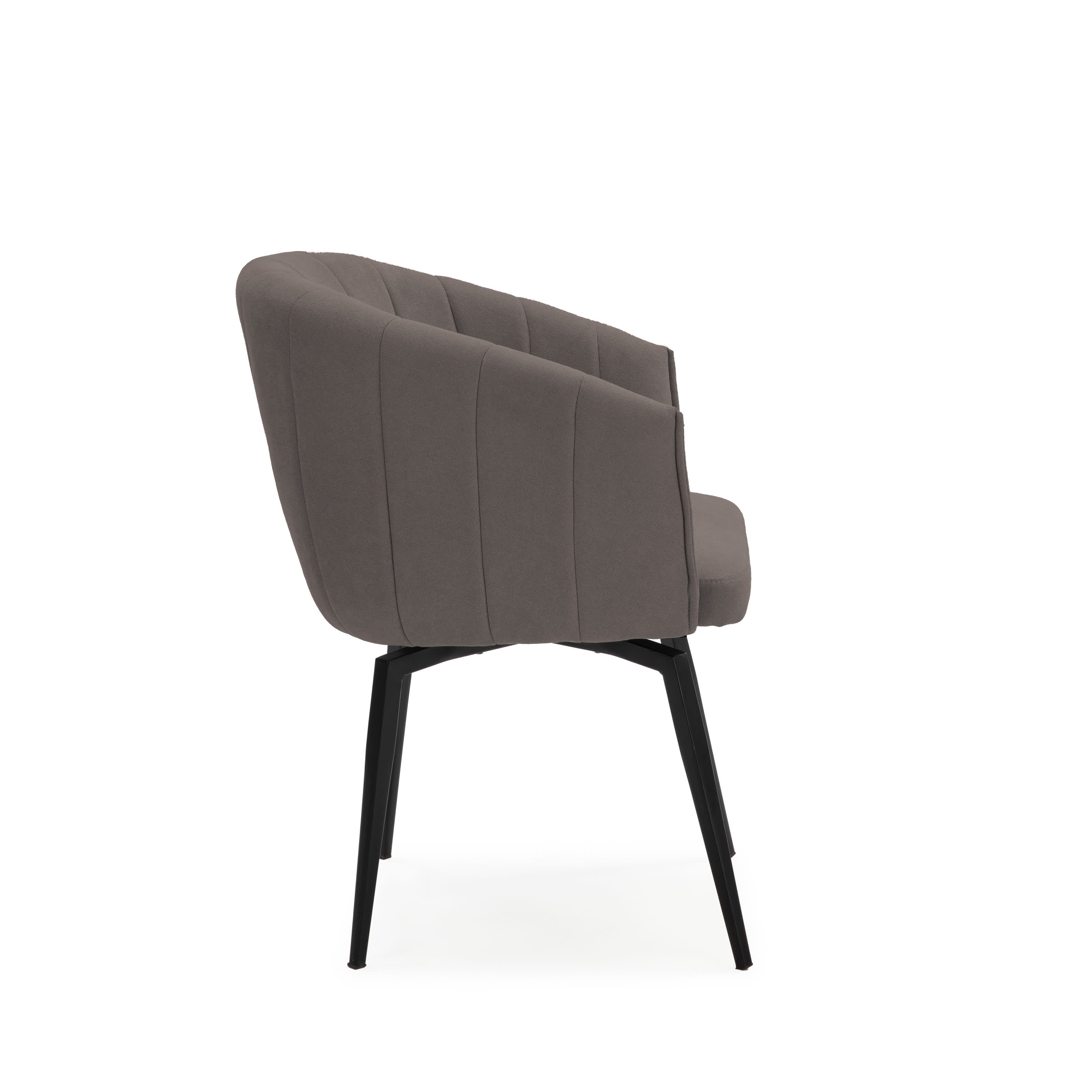 Poltrona con struttura in metallo e gambe Erica 60x60 h81 cm