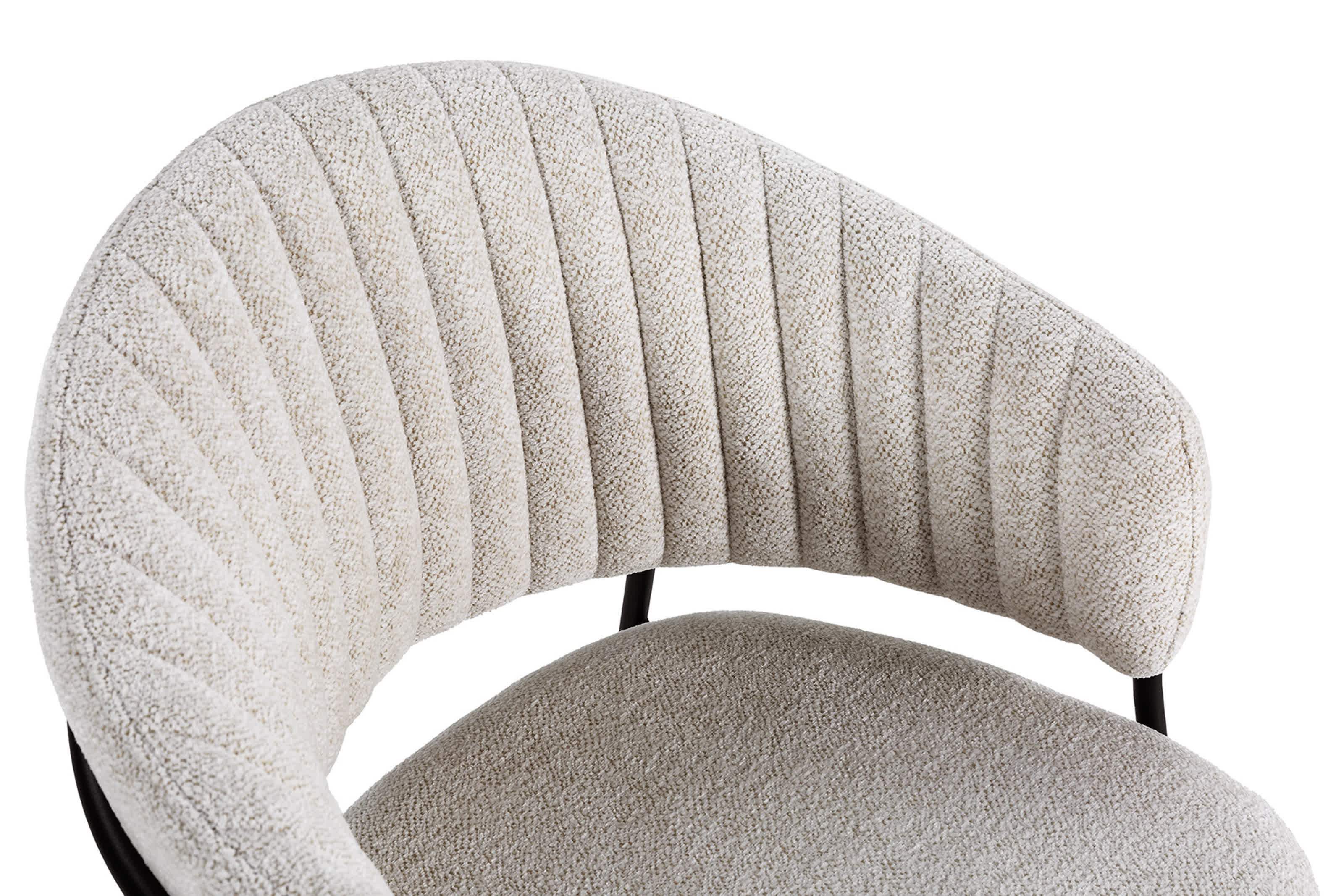 Set di 2 sedie in tessuto con gambe in metallo Clelia 49x54 h75 cm