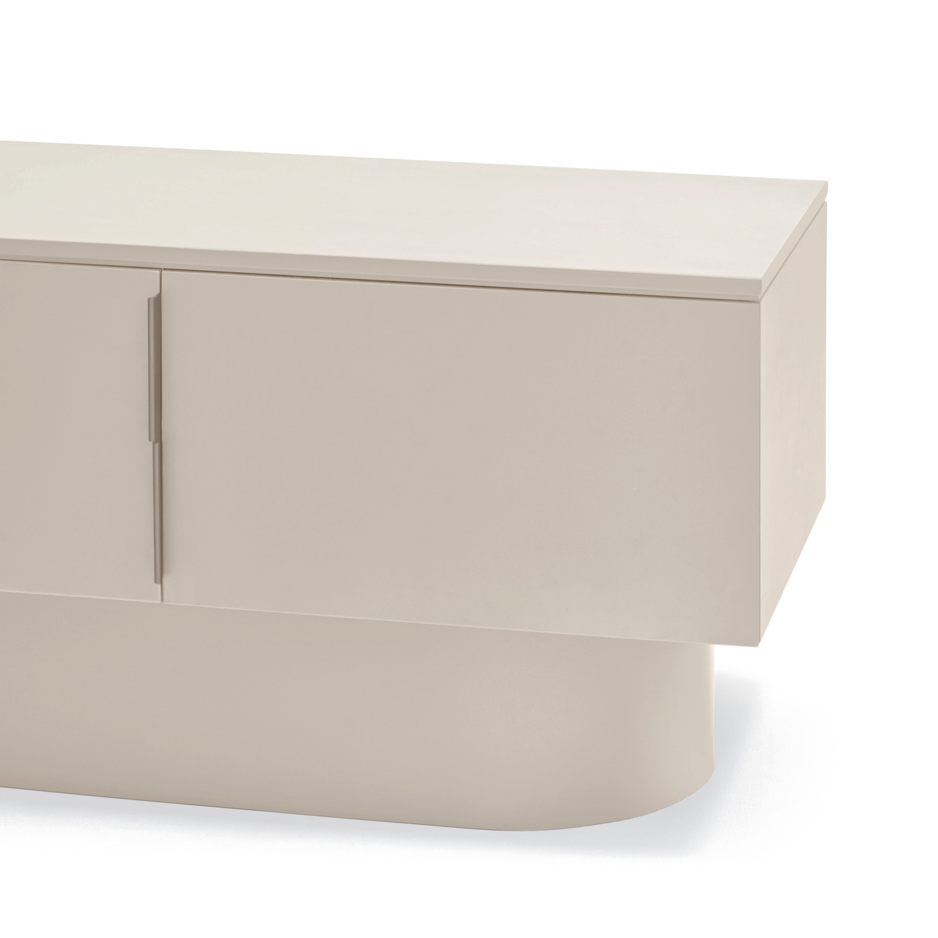 Meuble TV 4 portes 200x45 cm Totem laqué sable