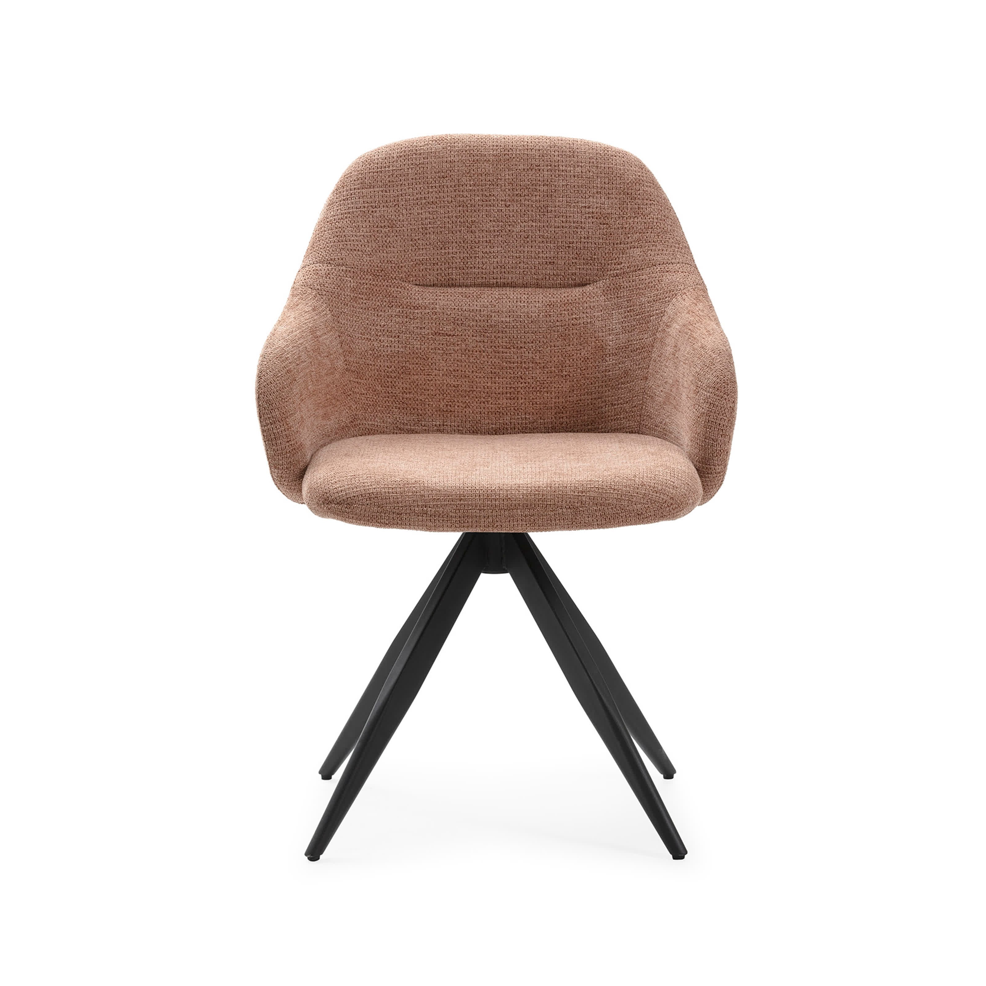 Set di 2 sedie girevoli con braccioli e struttura in metallo Tara 46x47 h84 cm