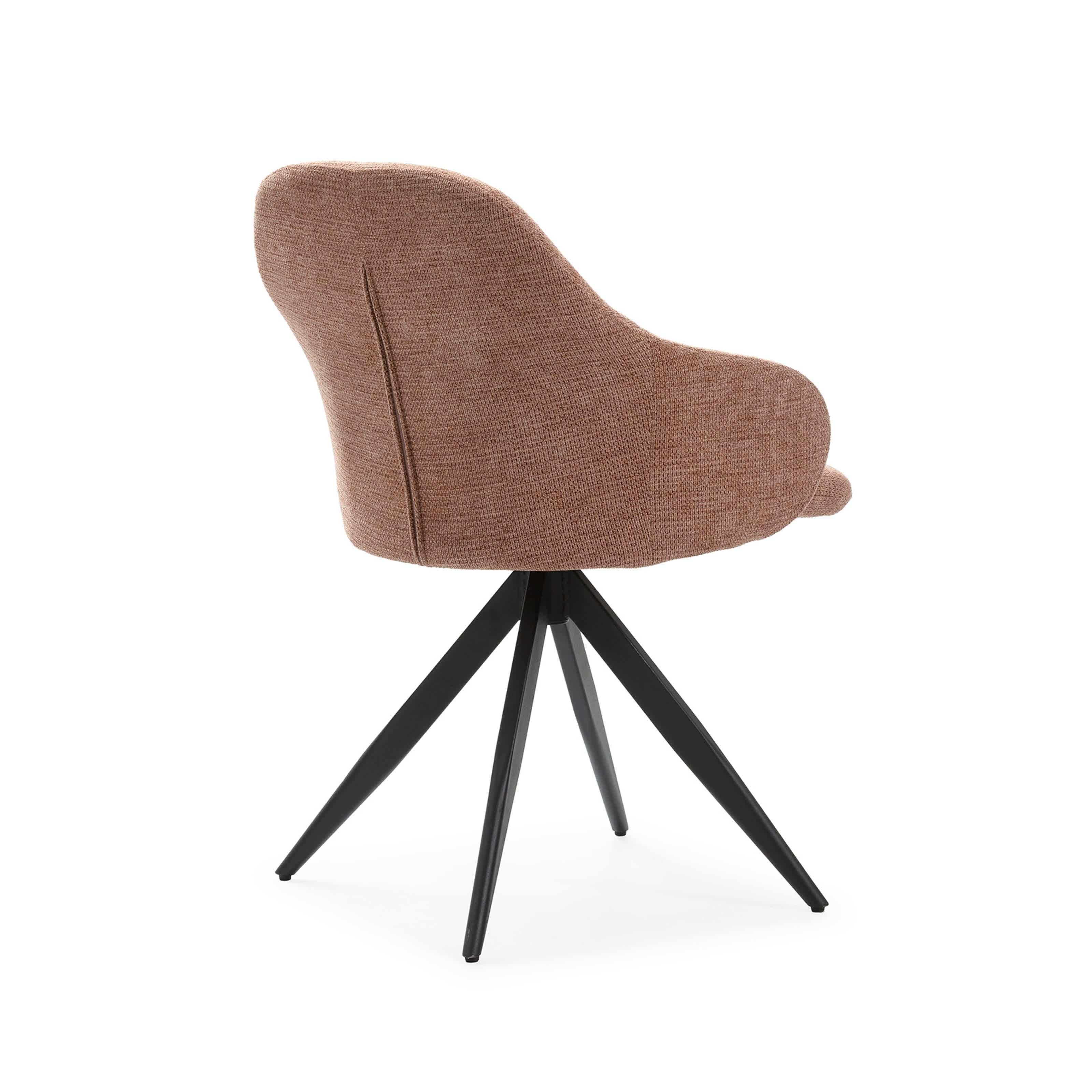 Set di 2 sedie girevoli con braccioli e struttura in metallo Tara 46x47 h84 cm