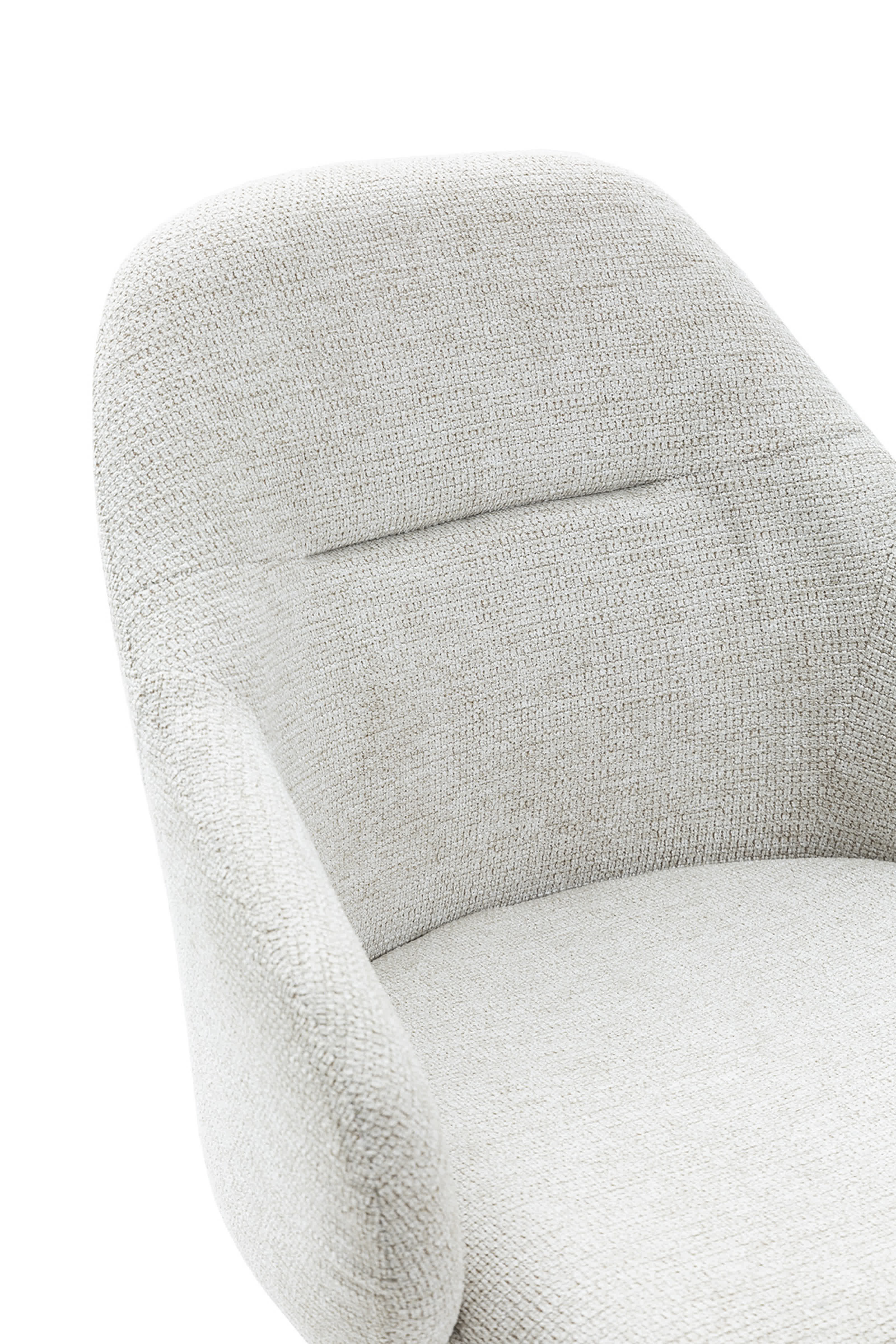 Set di 2 sedie girevoli con braccioli e struttura in metallo Tara 46x47 h84 cm