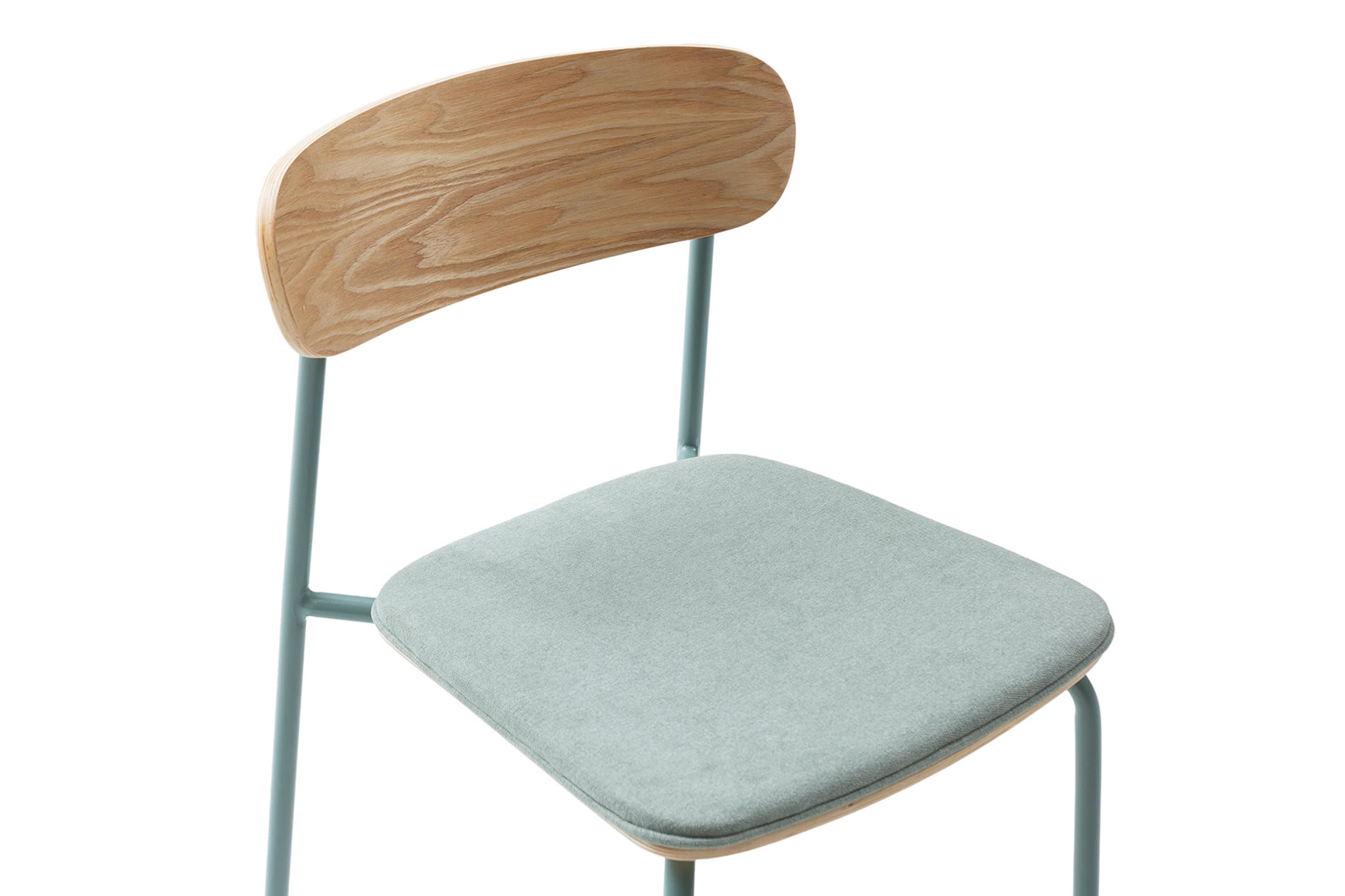 Set di 2 sedie in legno con gambe in metallo Adri 46x52 h78 cm