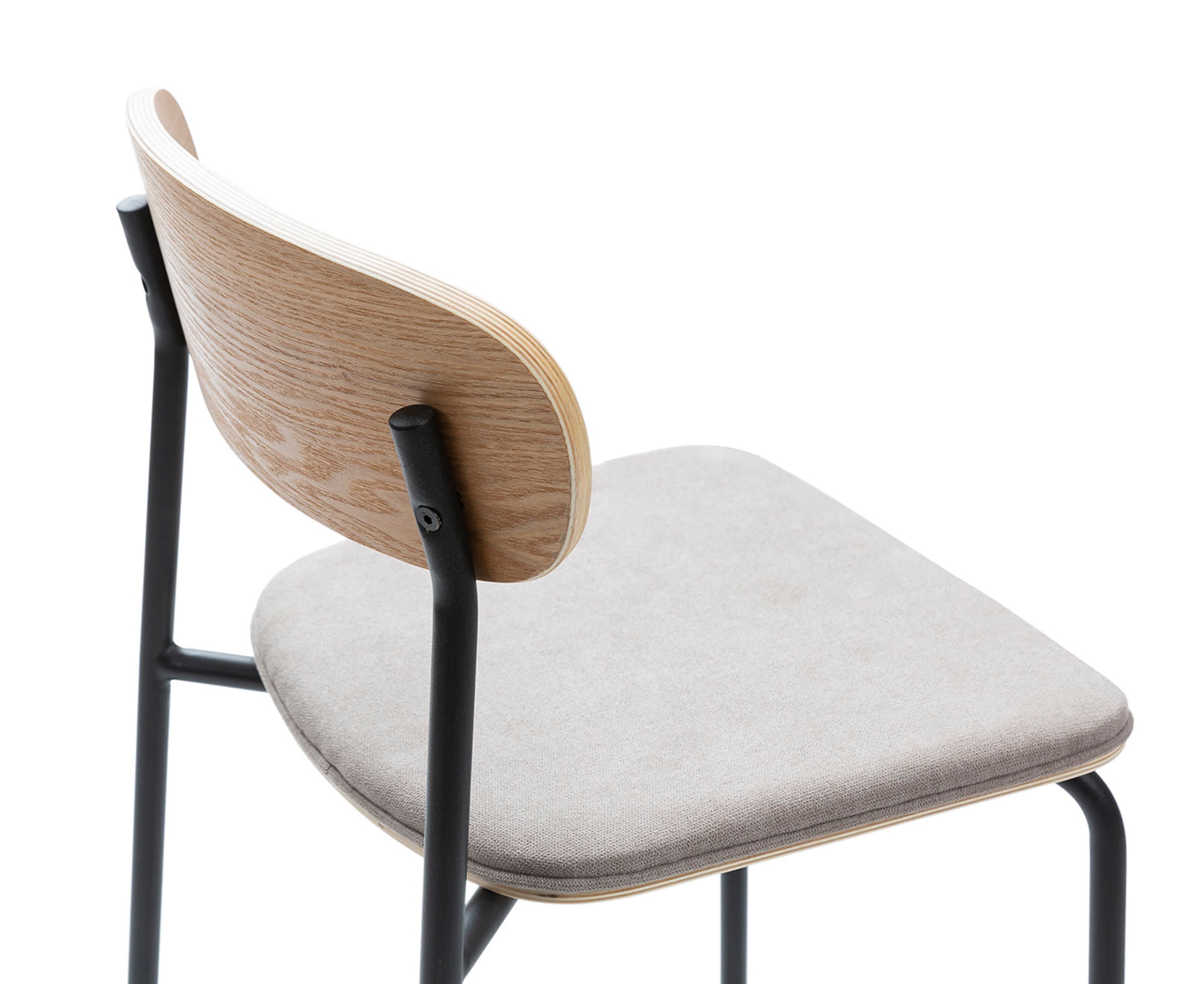 Set di 2 sgabelli in legno con seduta imbottita Adriana 41x48 h94 cm