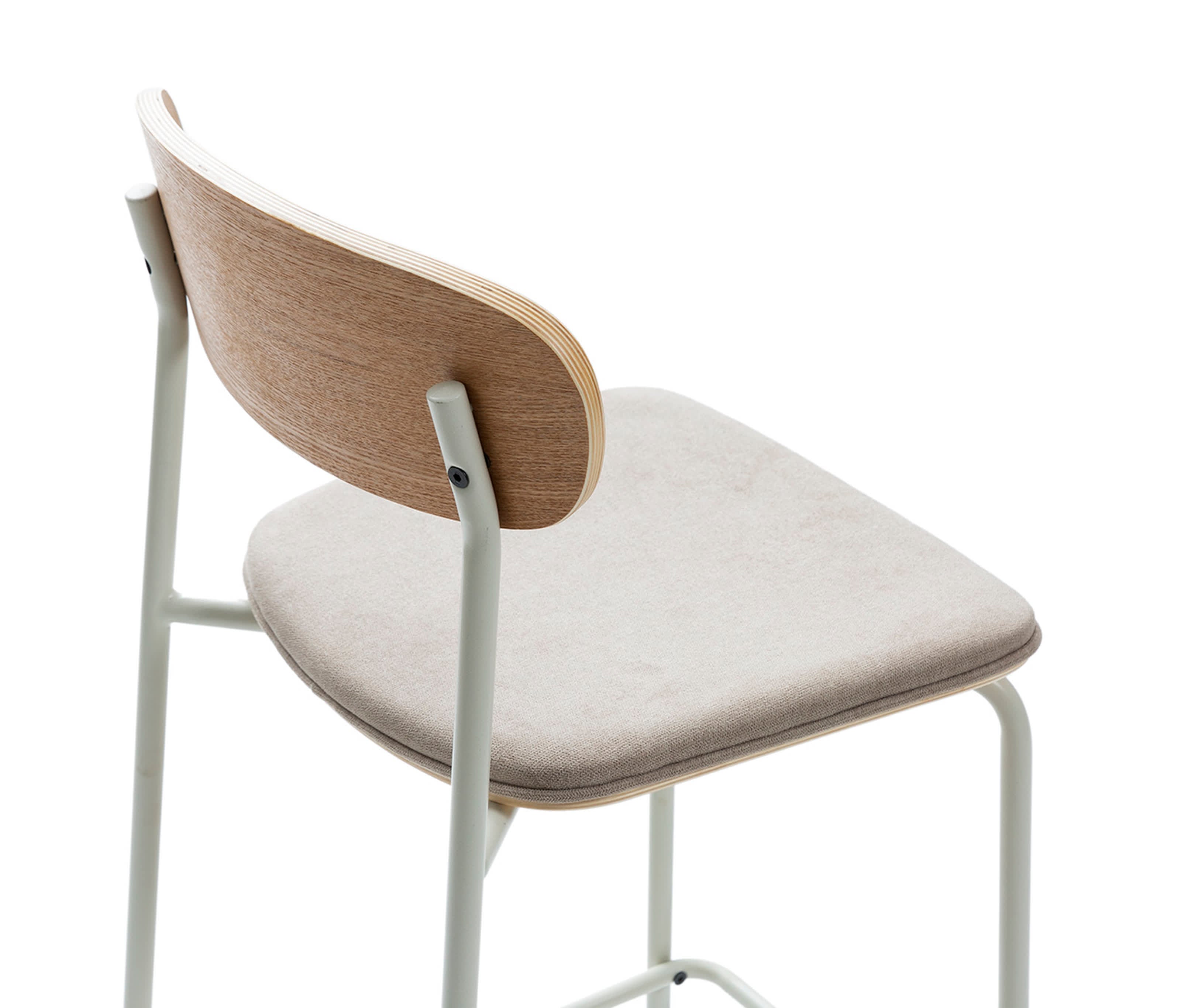 Set di 2 sgabelli in legno con seduta imbottita Adriana 41x48 h94 cm