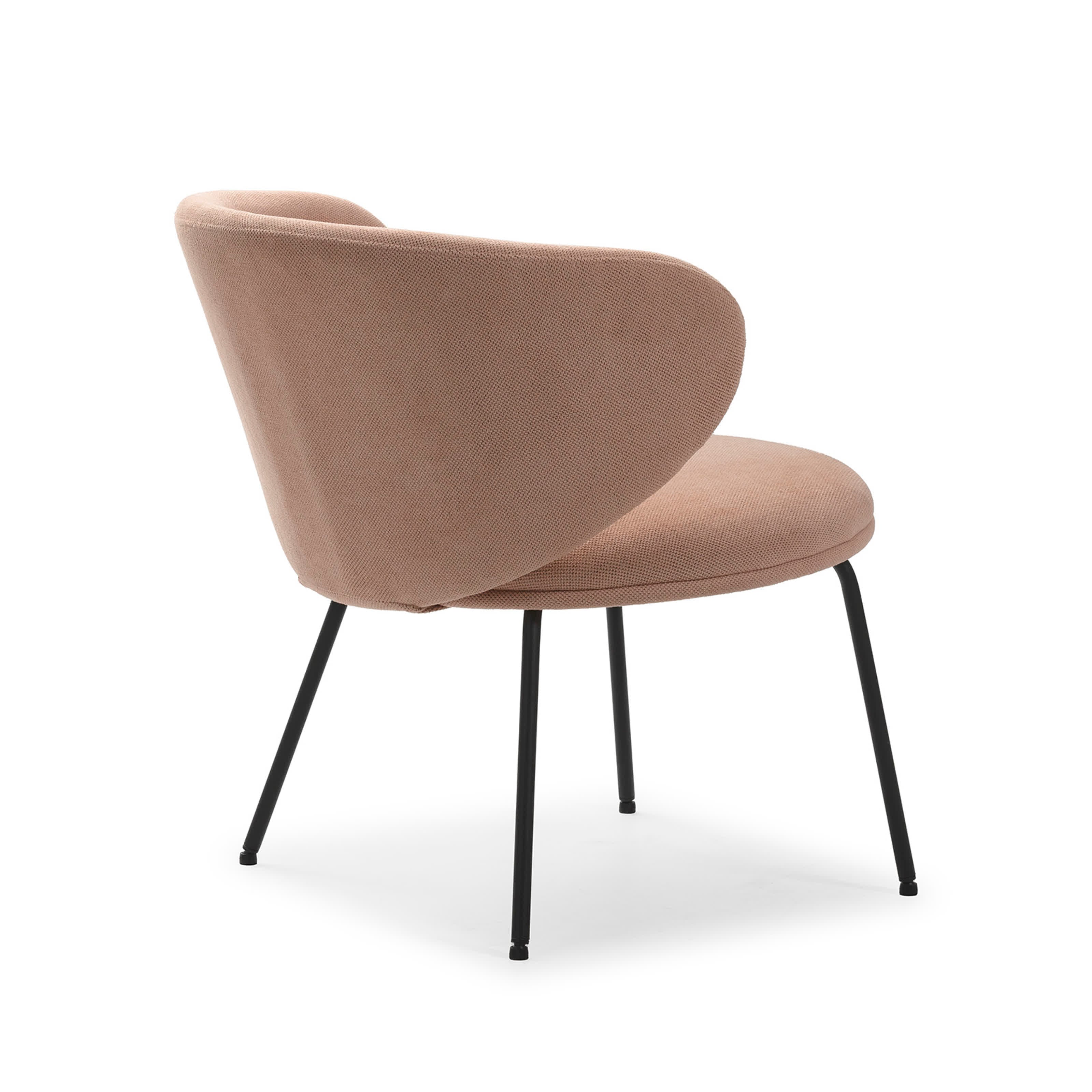 Sedia Lounge con gambe in metallo Raffaella 76x73 h77 cm