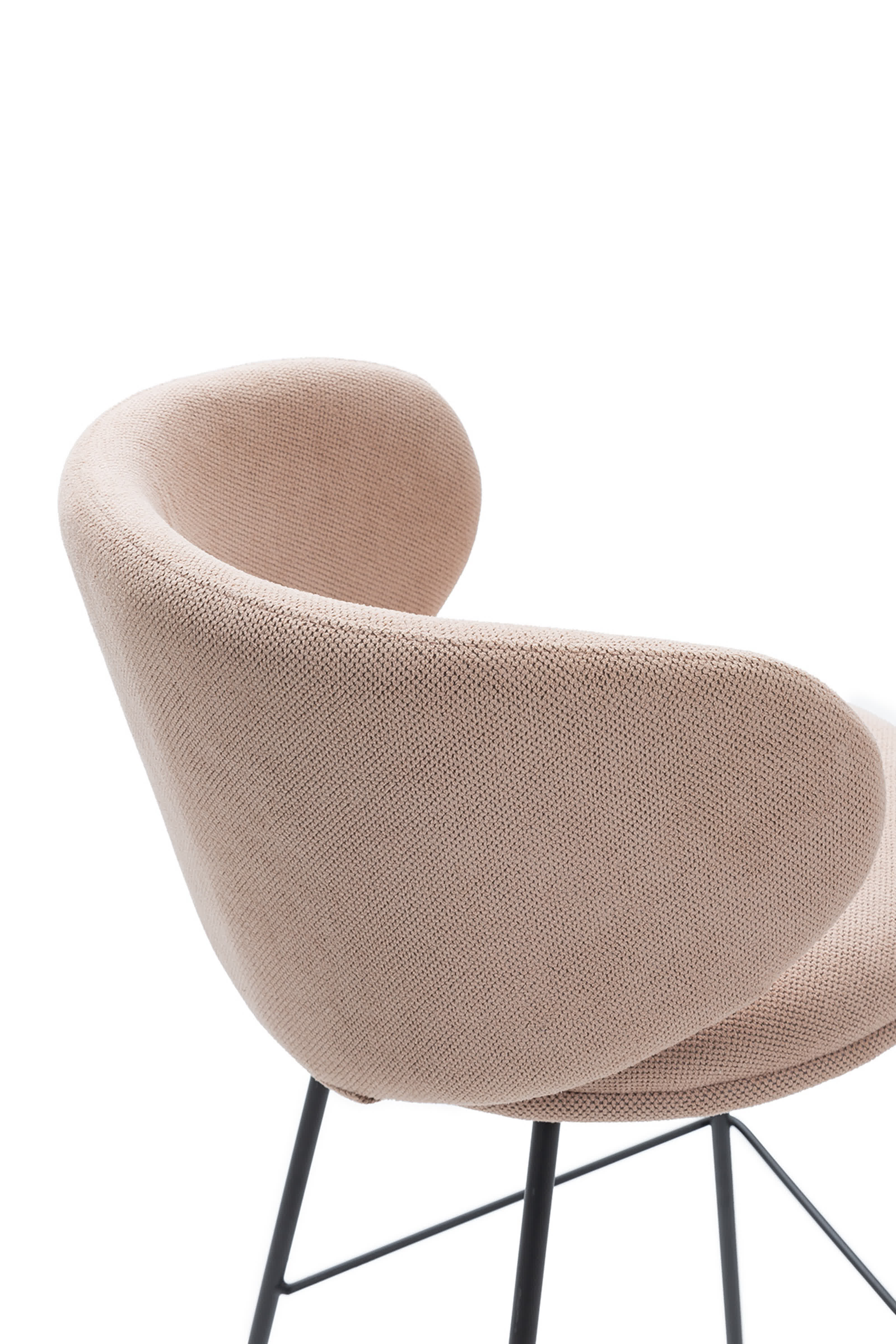 Set di 2 sgabelli in tessuto con gambe lunghe in metallo Raisa 54x51 h88 cm