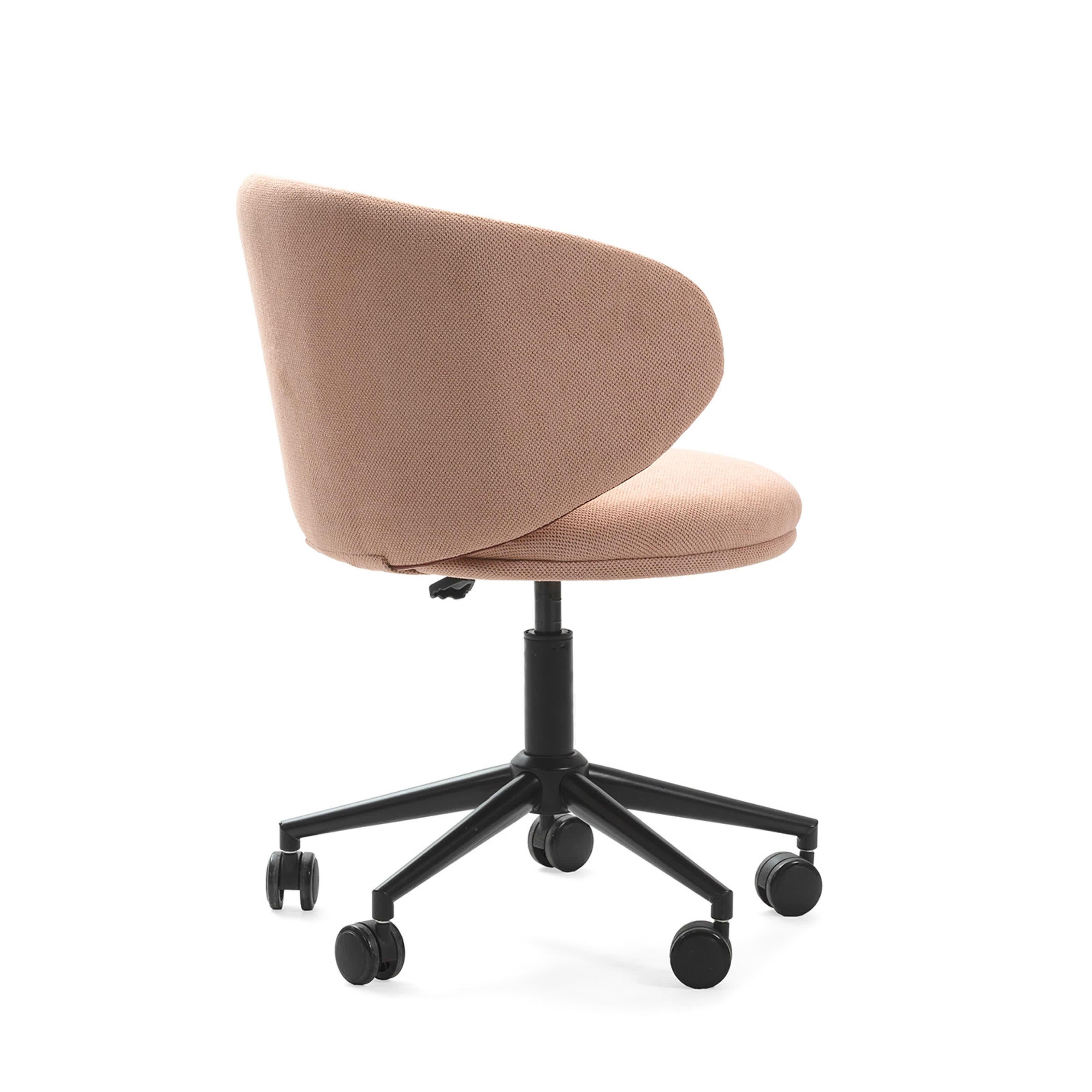 Sedia con base girevole e gambe in metallo rivestite nere Sofia 60x60 h73/83 cm