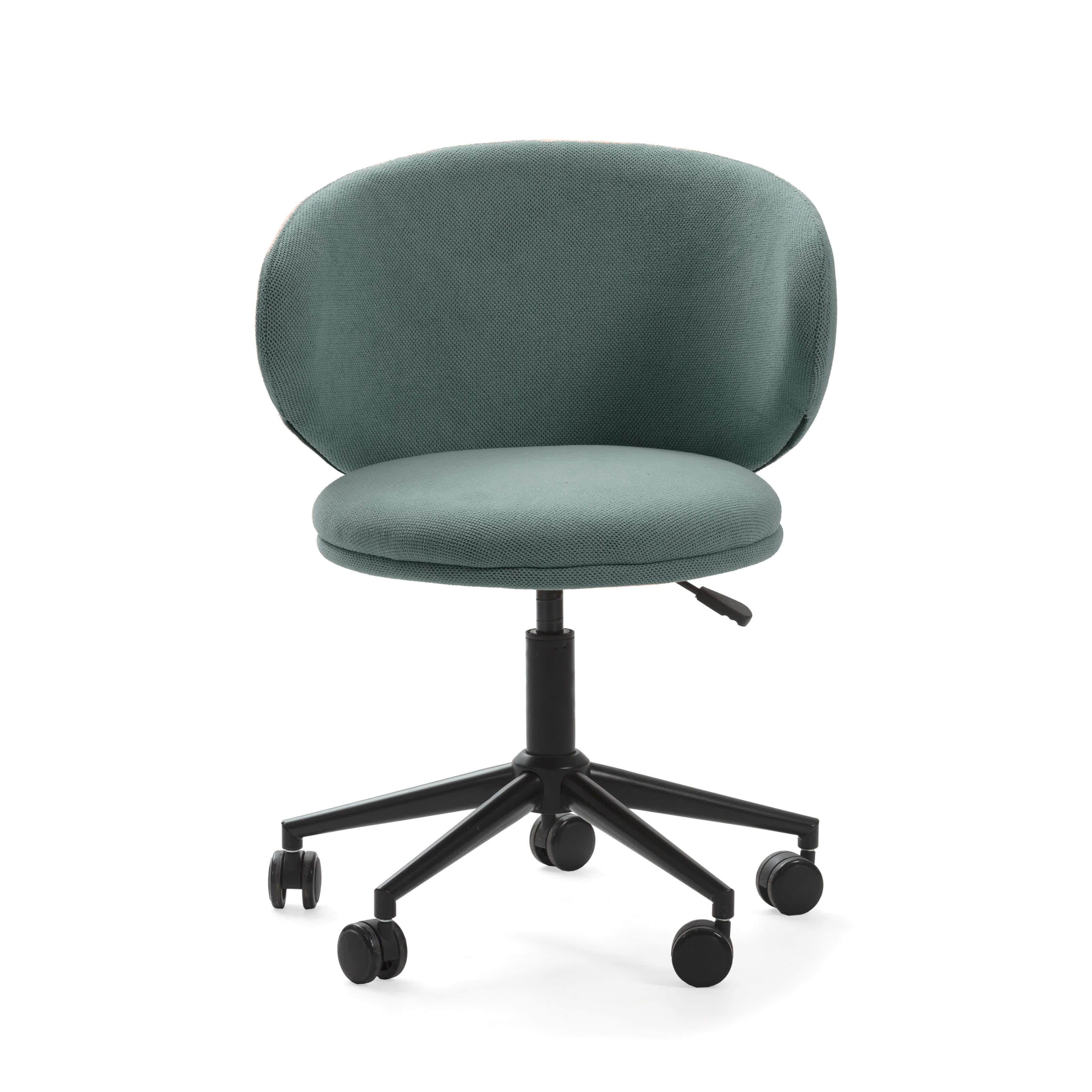 Sedia con base girevole e gambe in metallo rivestite nere Sofia 60x60 h73/83 cm