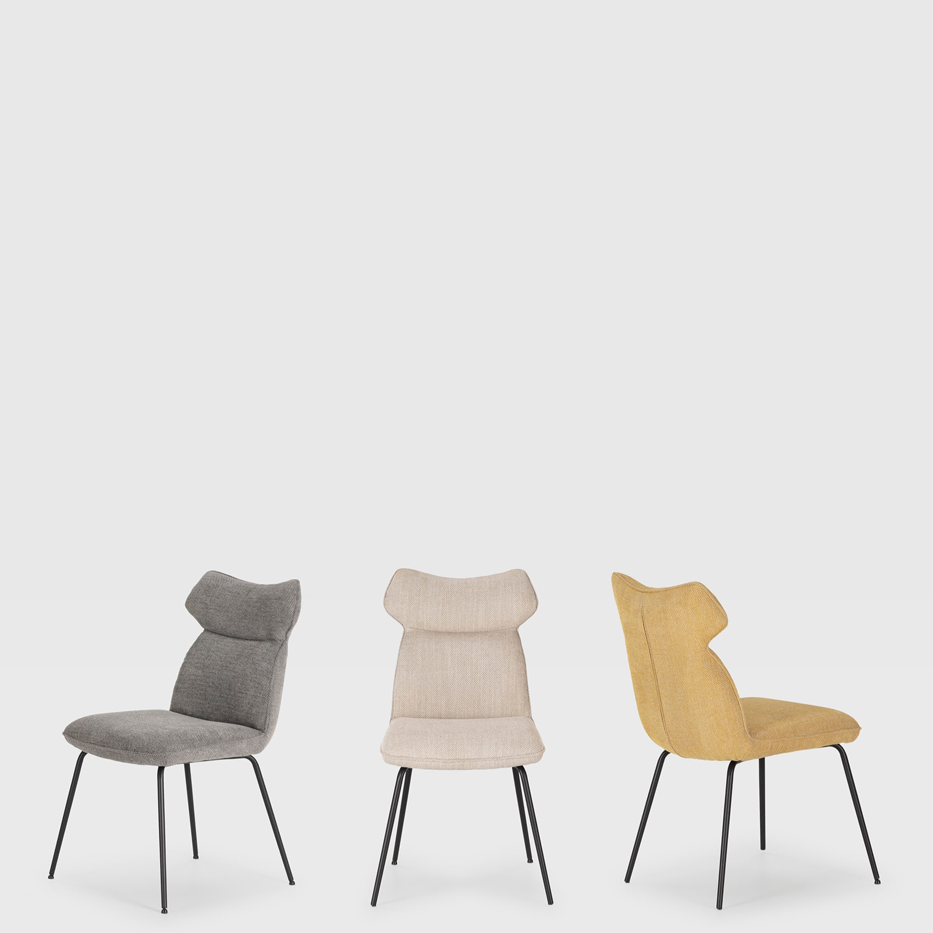 Set di 2 sedie in velluto e gambe in metallo Daria 51x65 h92 cm