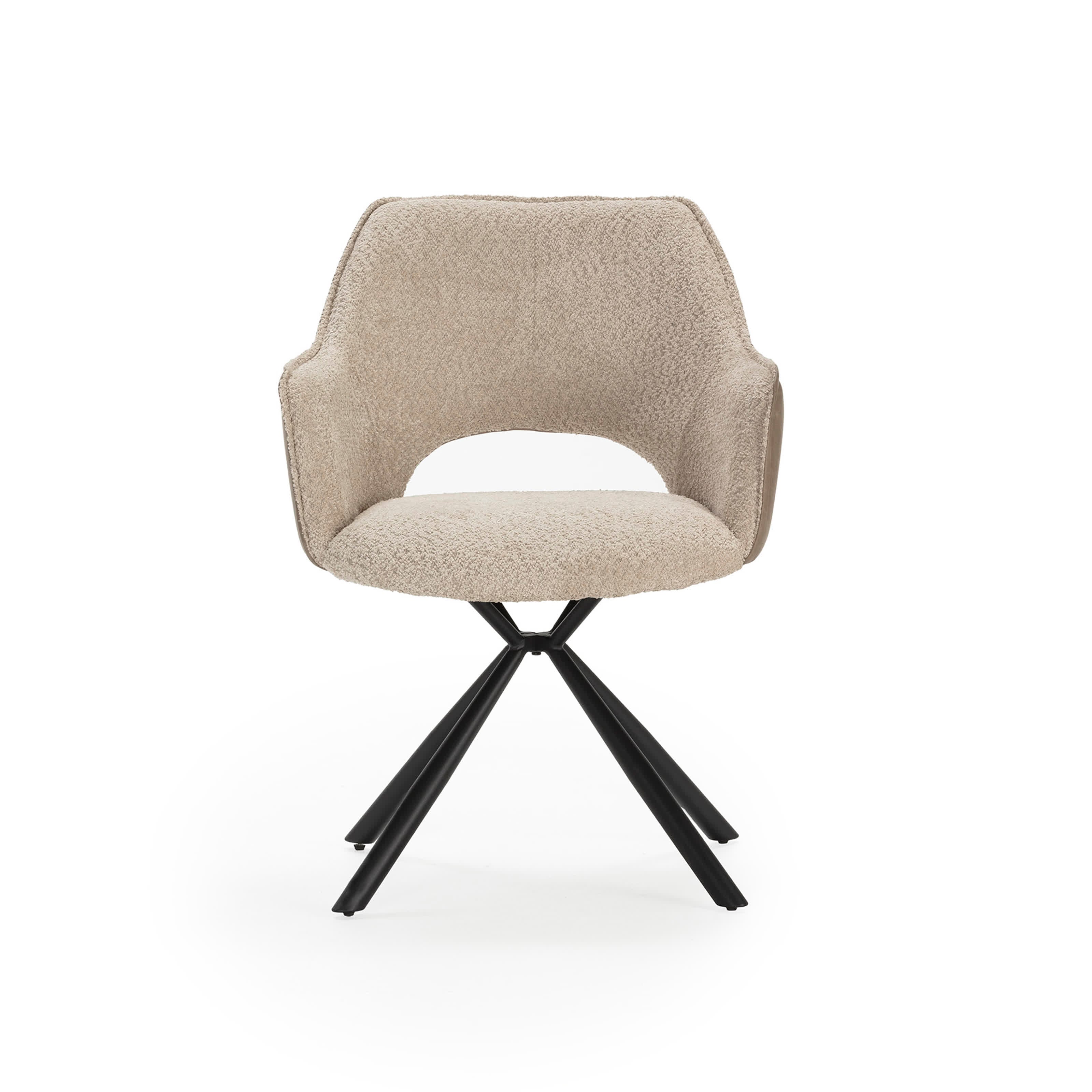 Set di 2 poltrone con gambe in metallo nero Mariel 48x49 h80 cm