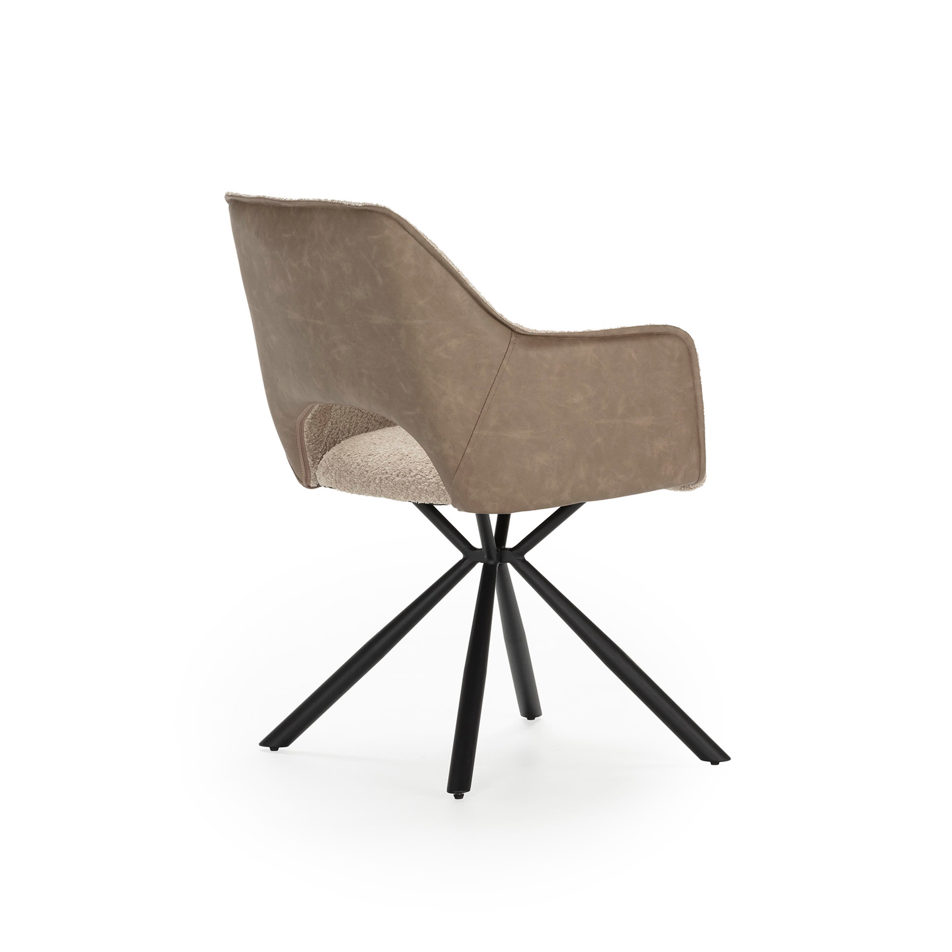 Set di 2 poltrone con gambe in metallo nero Mariel 48x49 h80 cm