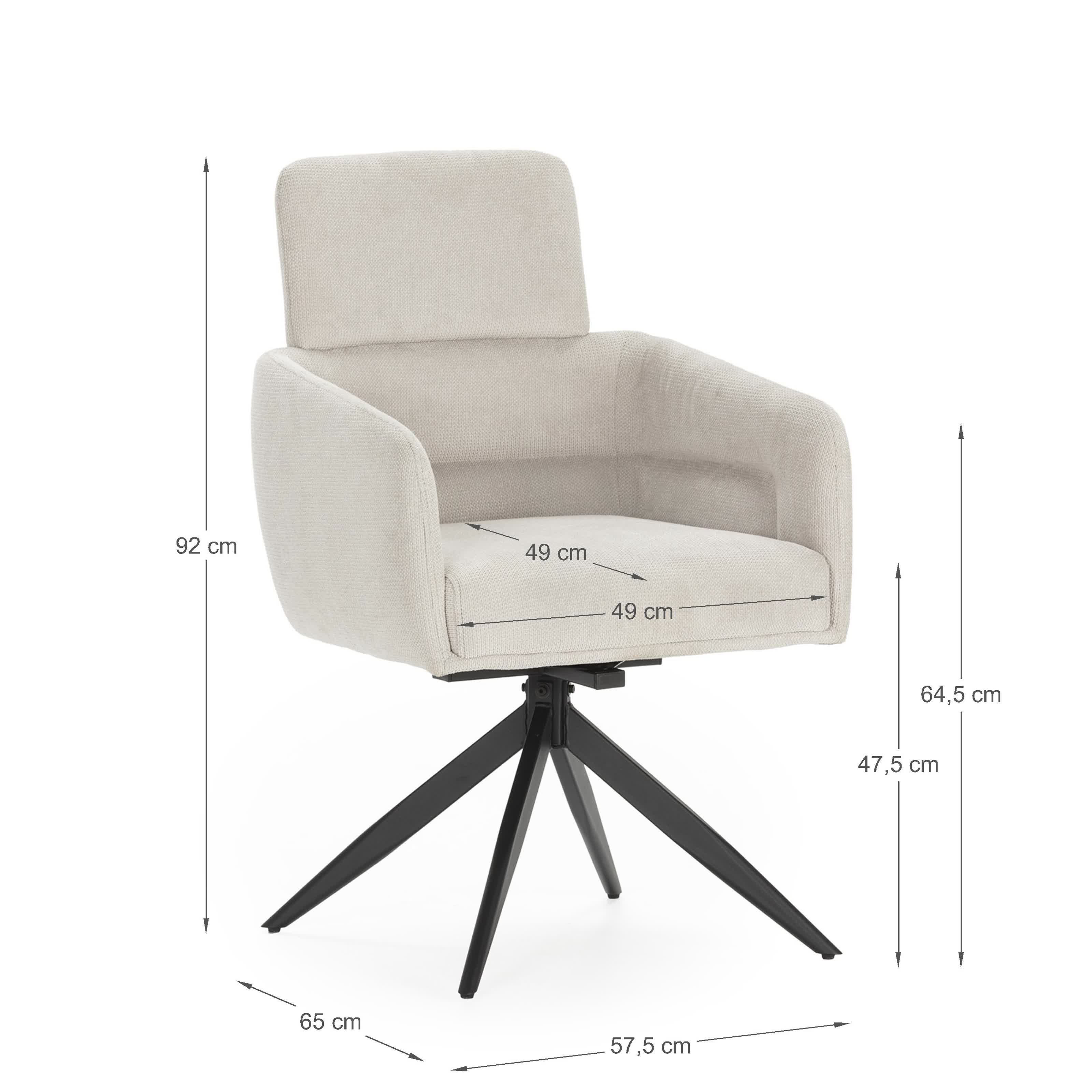 Set di 2 poltrone in velluto a coste con gambe in metallo Grace 57x65 h92 cm