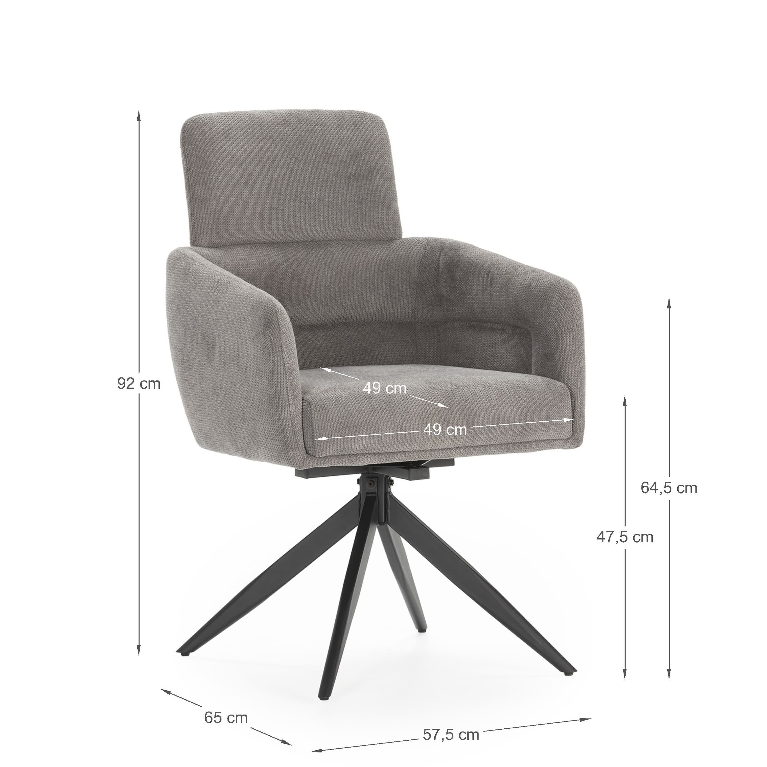 Set di 2 poltrone in velluto a coste con gambe in metallo Grace 57x65 h92 cm