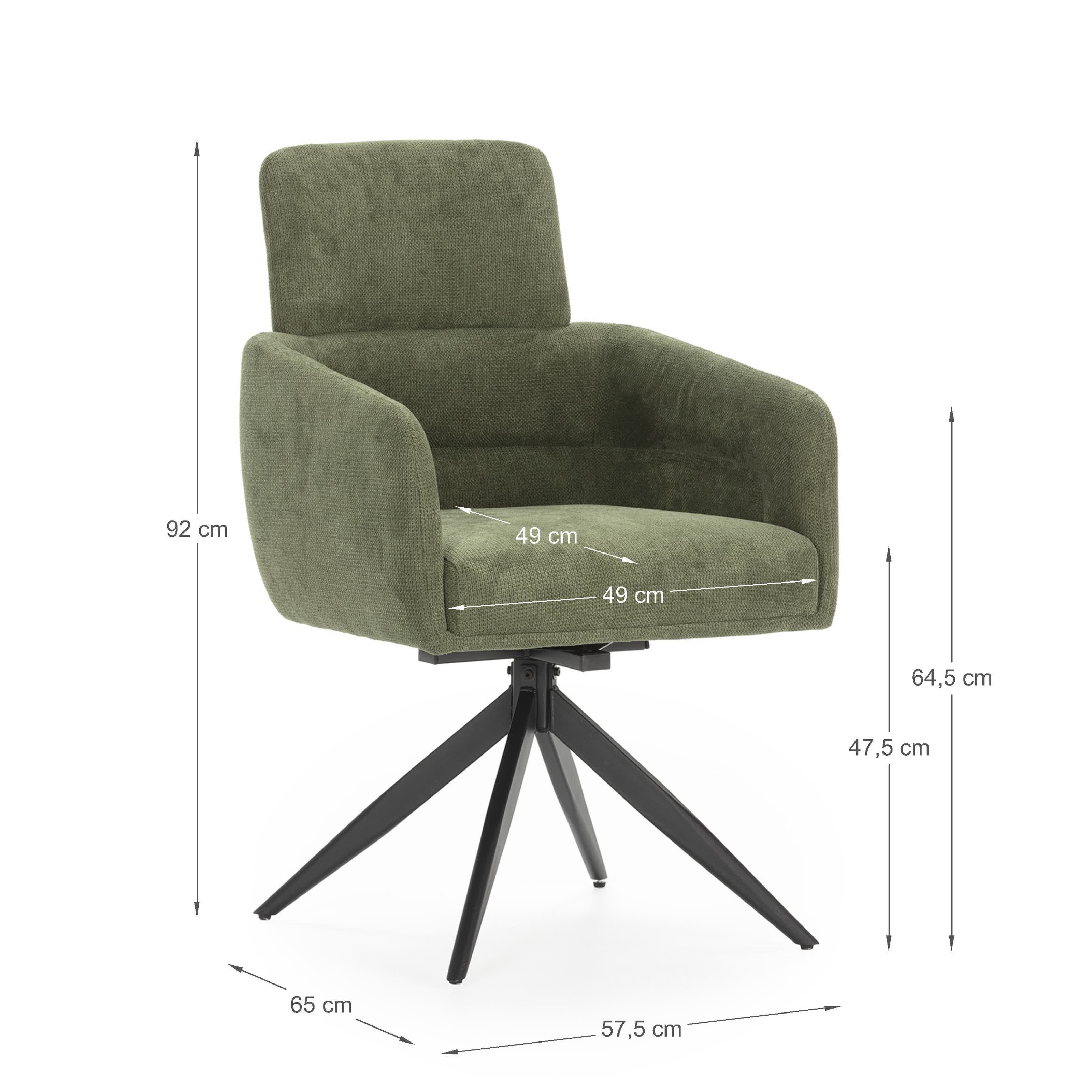 Set di 2 poltrone in velluto a coste con gambe in metallo Grace 57x65 h92 cm