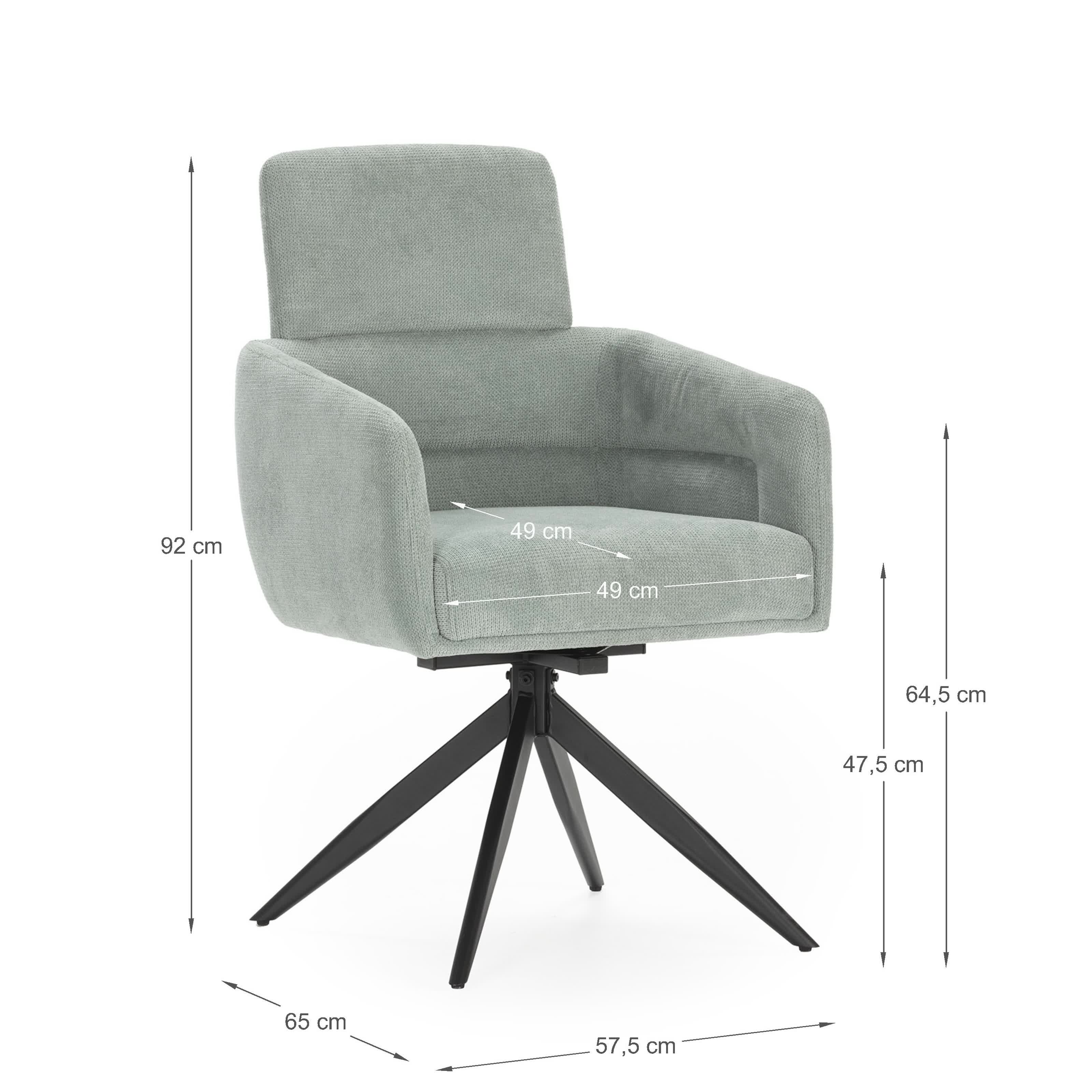 Set di 2 poltrone in velluto a coste con gambe in metallo Grace 57x65 h92 cm