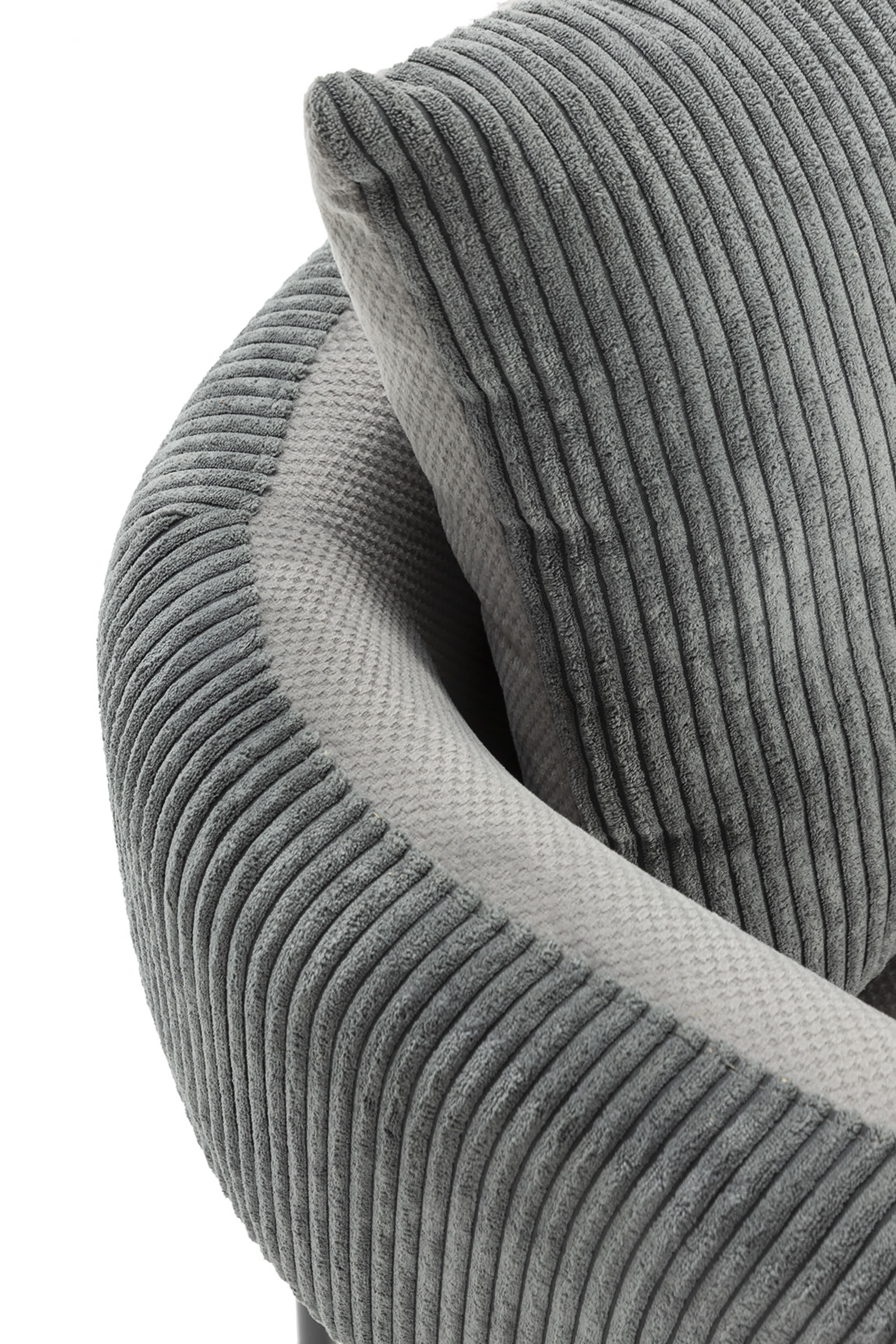 Poltrona in velluto a coste con gambe in metallo Arno 70x61 h72 cm