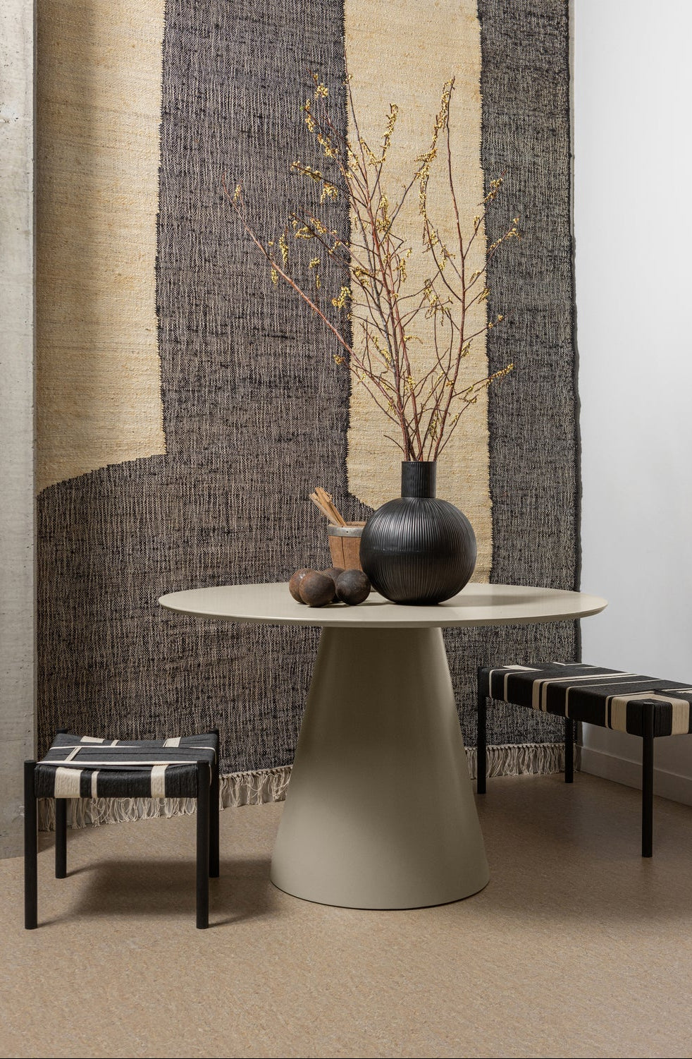 Tavolo da pranzo rotondo Jorre 76x120 cm