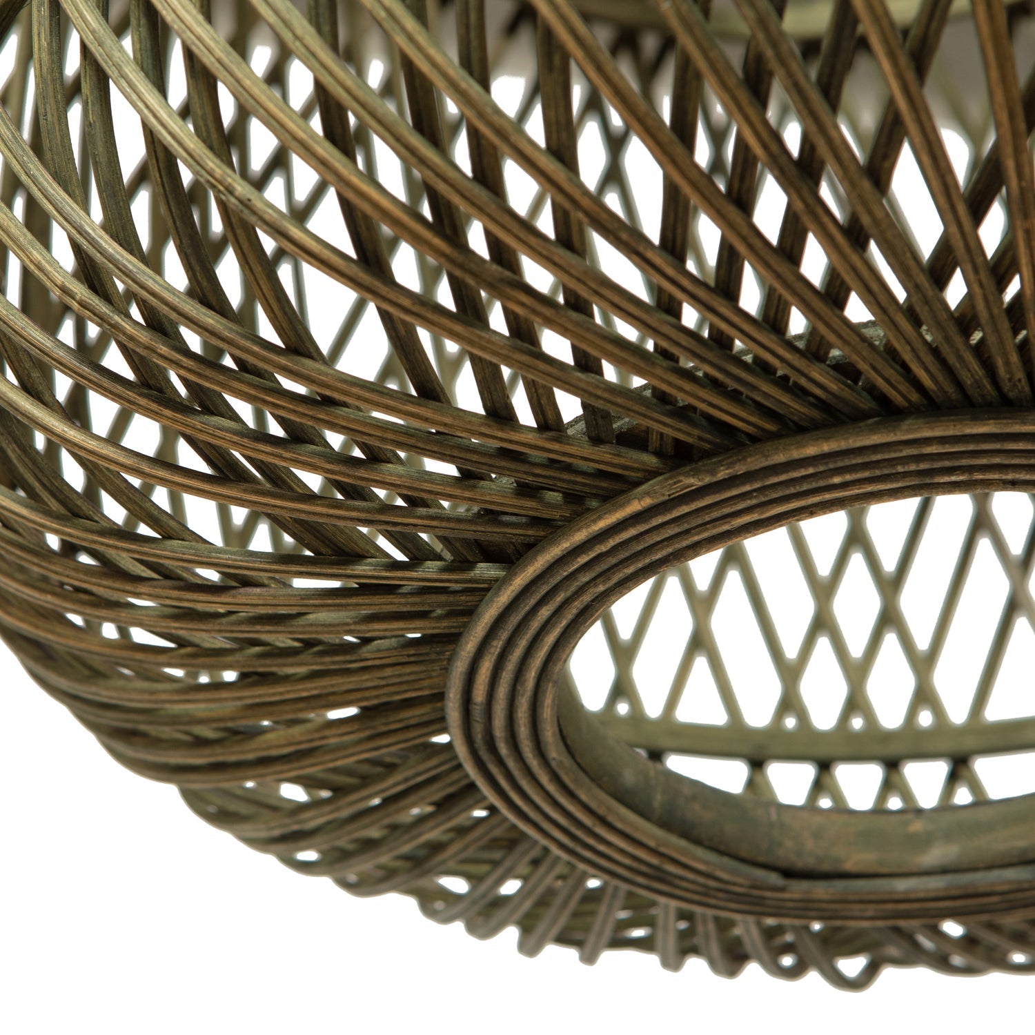 Lampe à suspension en bambou vert Moza 36x36cm
