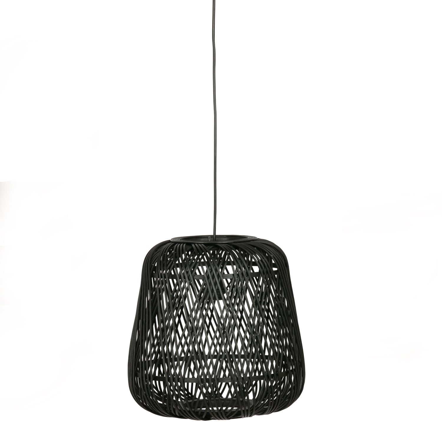 Lampada a sospensione nera Moza 36x36 cm