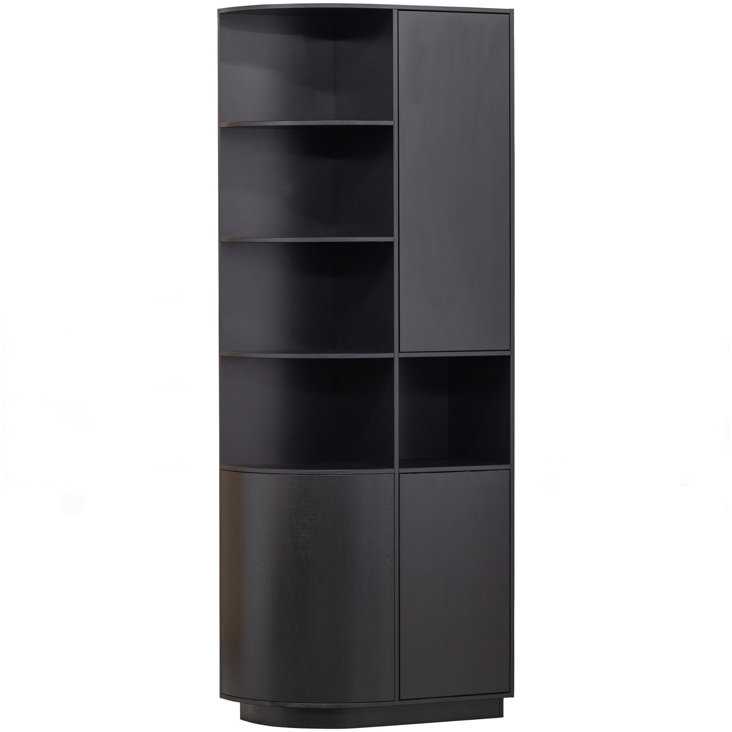 Buffet 2 portes en bois de pin noir mat Finca 210x78 cm