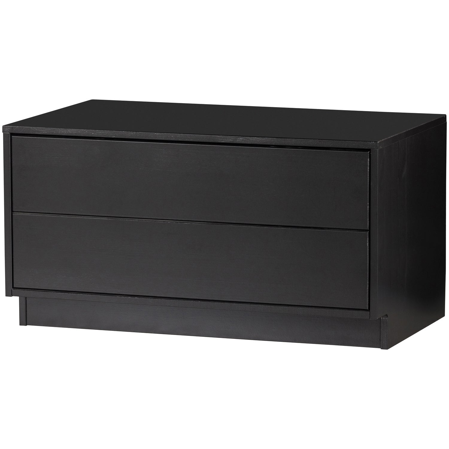 Mobile TV 2 cassetti in legno di pino nero Finca