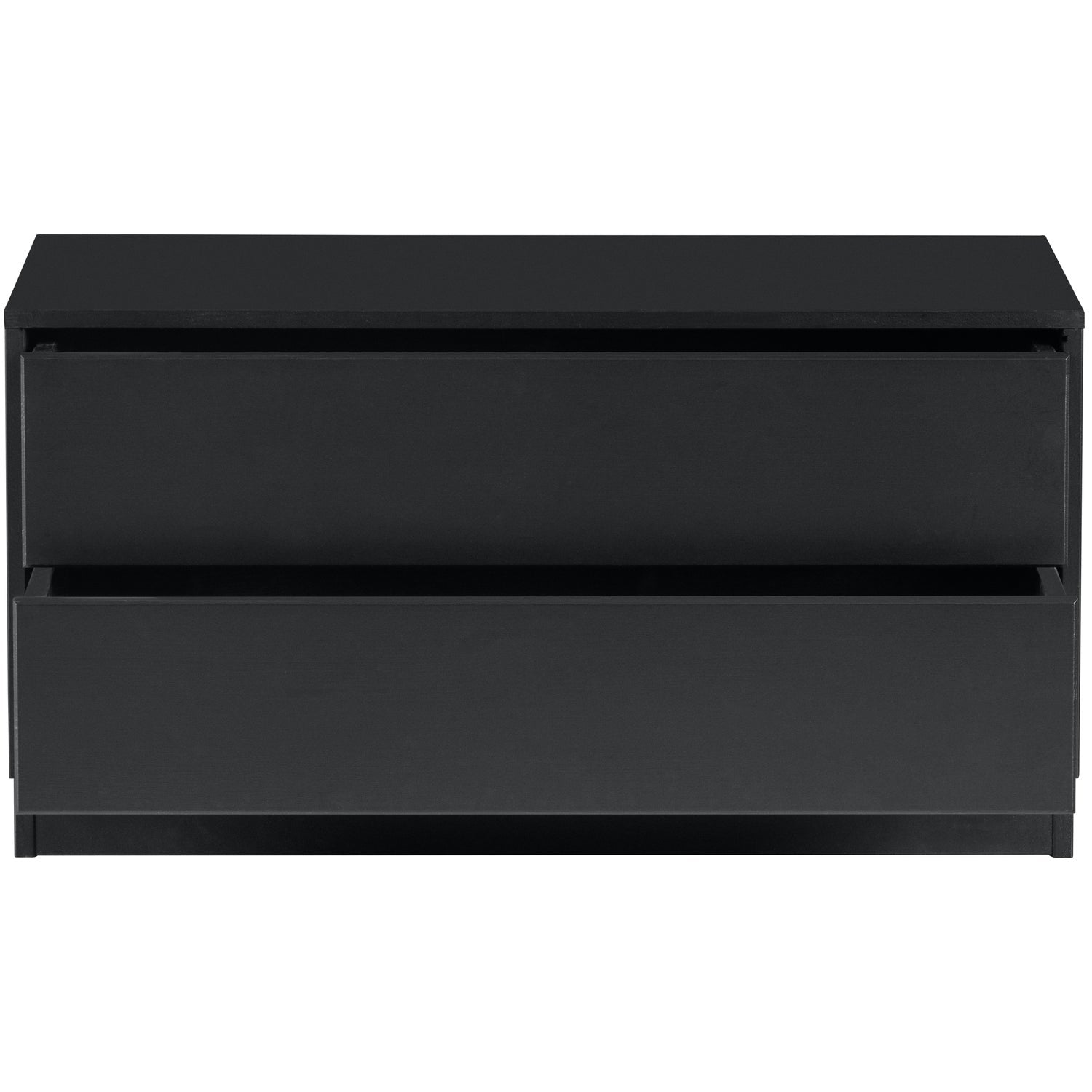 Mobile TV 2 cassetti in legno di pino nero Finca