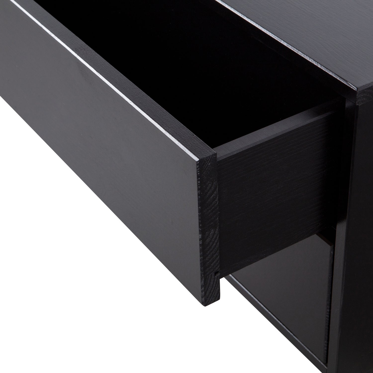 Mobile TV 2 cassetti in legno di pino nero Finca