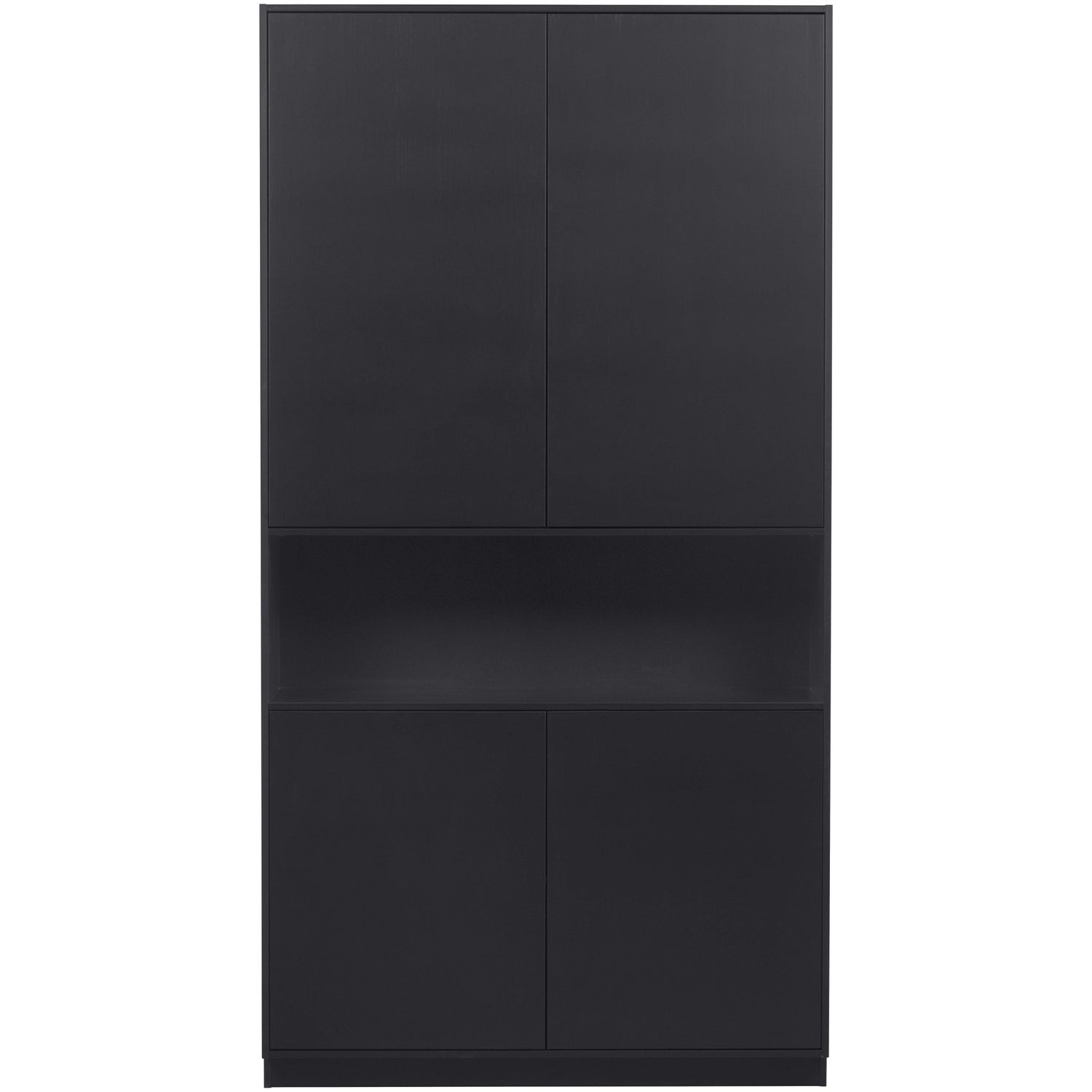 Credenza 4 ante in legno di pino nero Finca