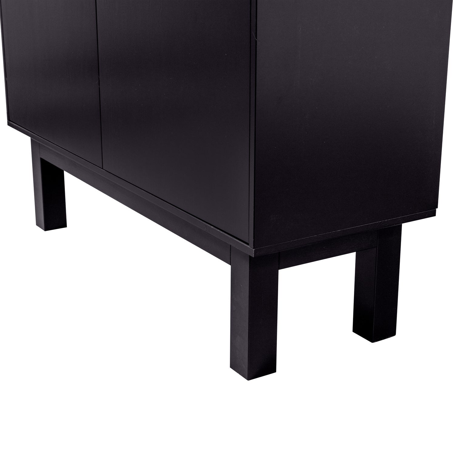 Credenza 4 ante in legno di pino nero Finca