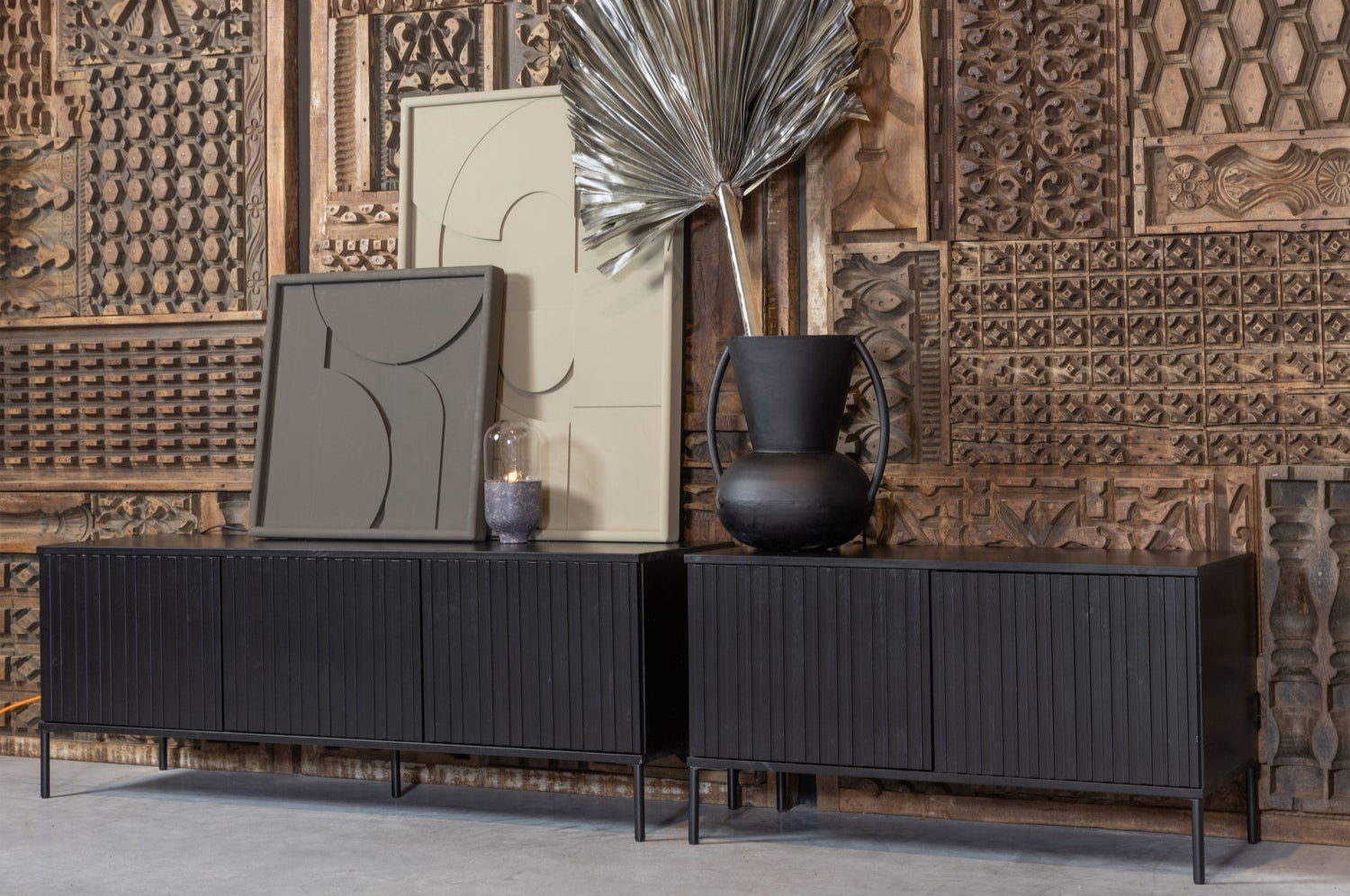 Mobile TV 3 ante in legno di frassino Gravure 56x150 cm