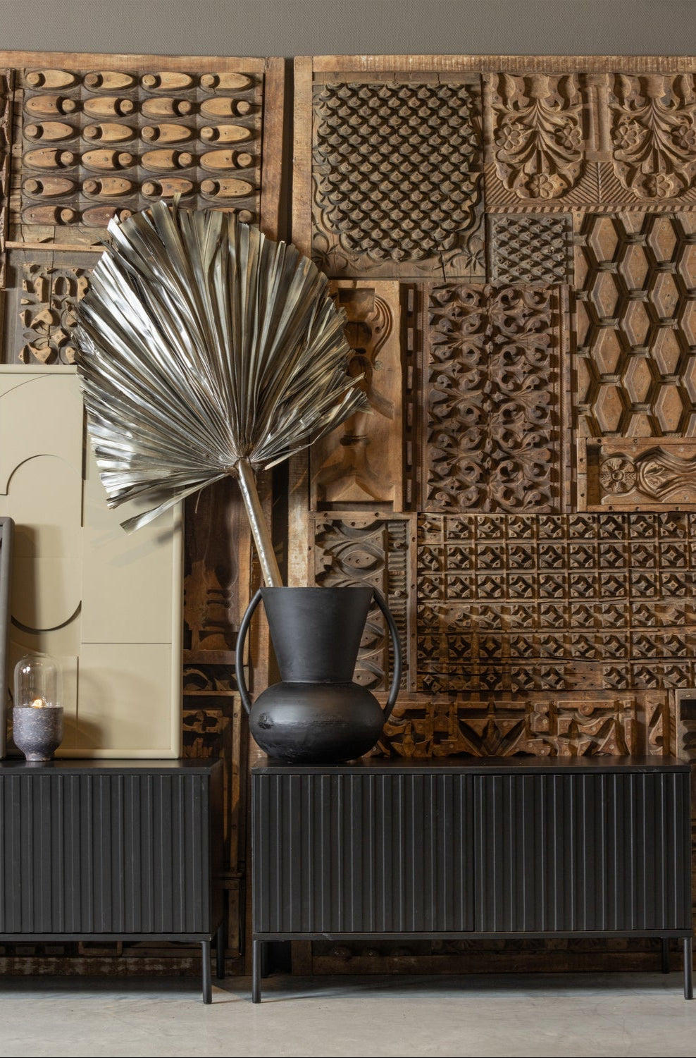 Mobile TV 2 ante in legno di pino New Gravure 56x100 cm