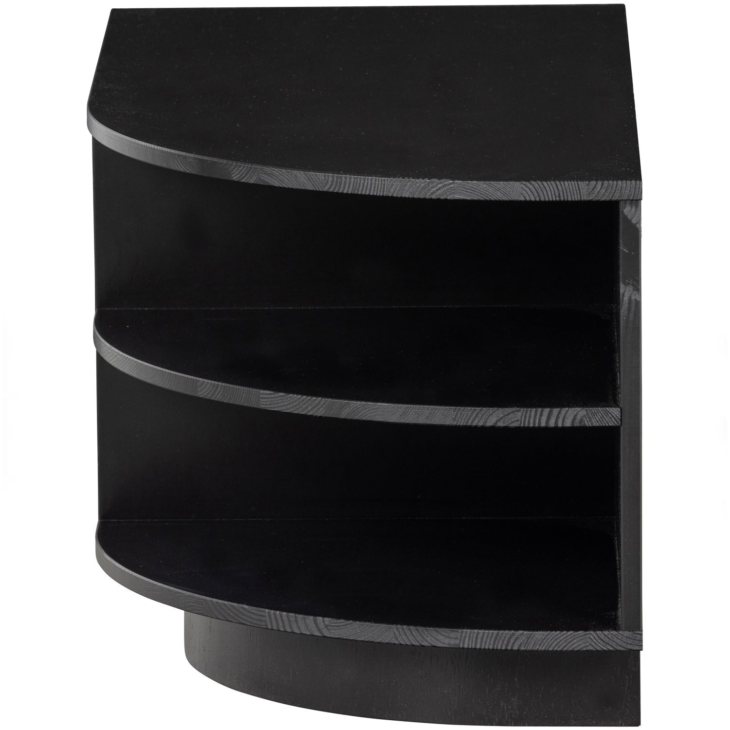 Meuble TV 2 tiroirs en bois de pin noir Finca 40x78 cm 