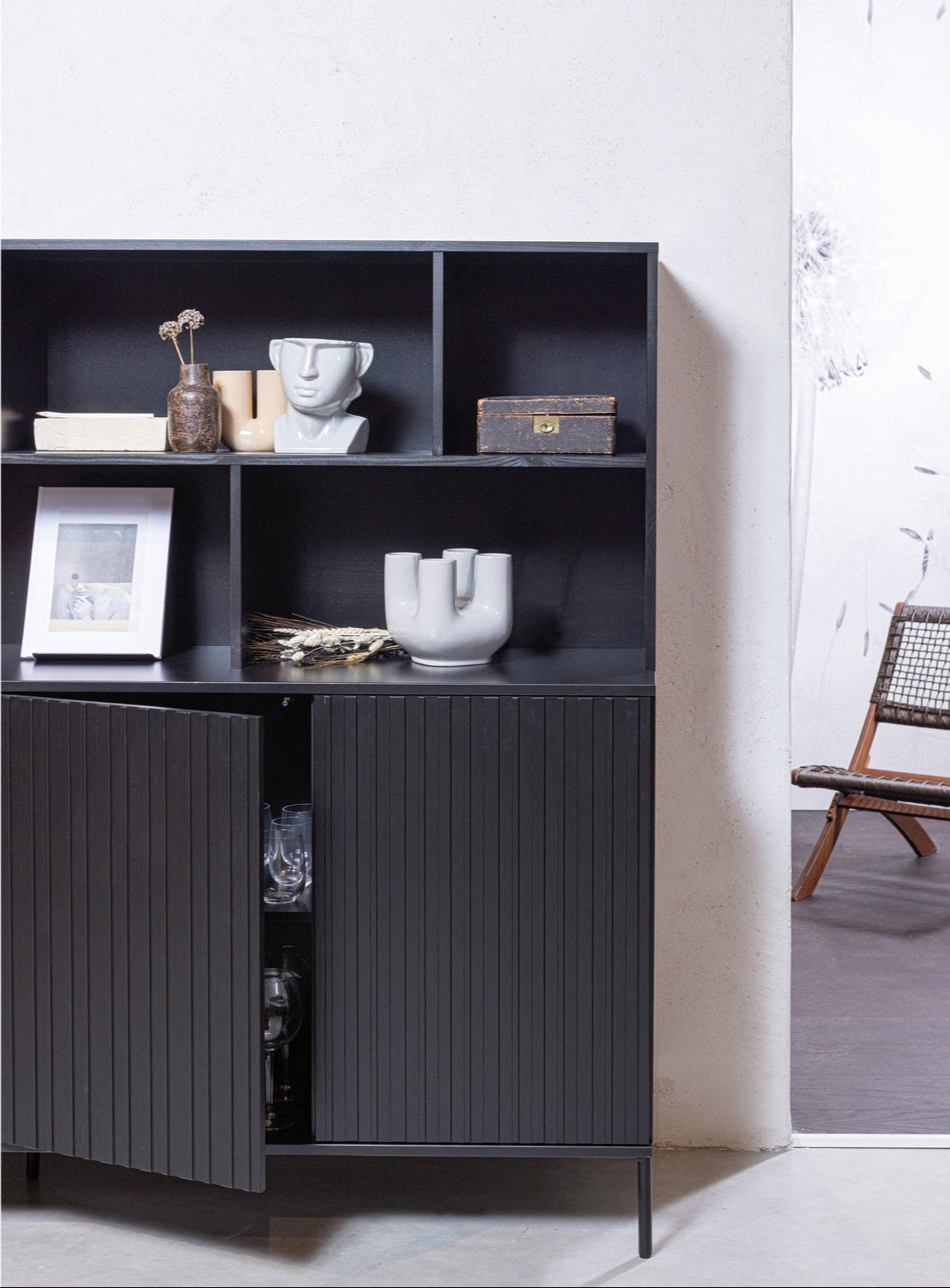 Credenza 4 ante in legno di frassino New Gravure 150x200 cm