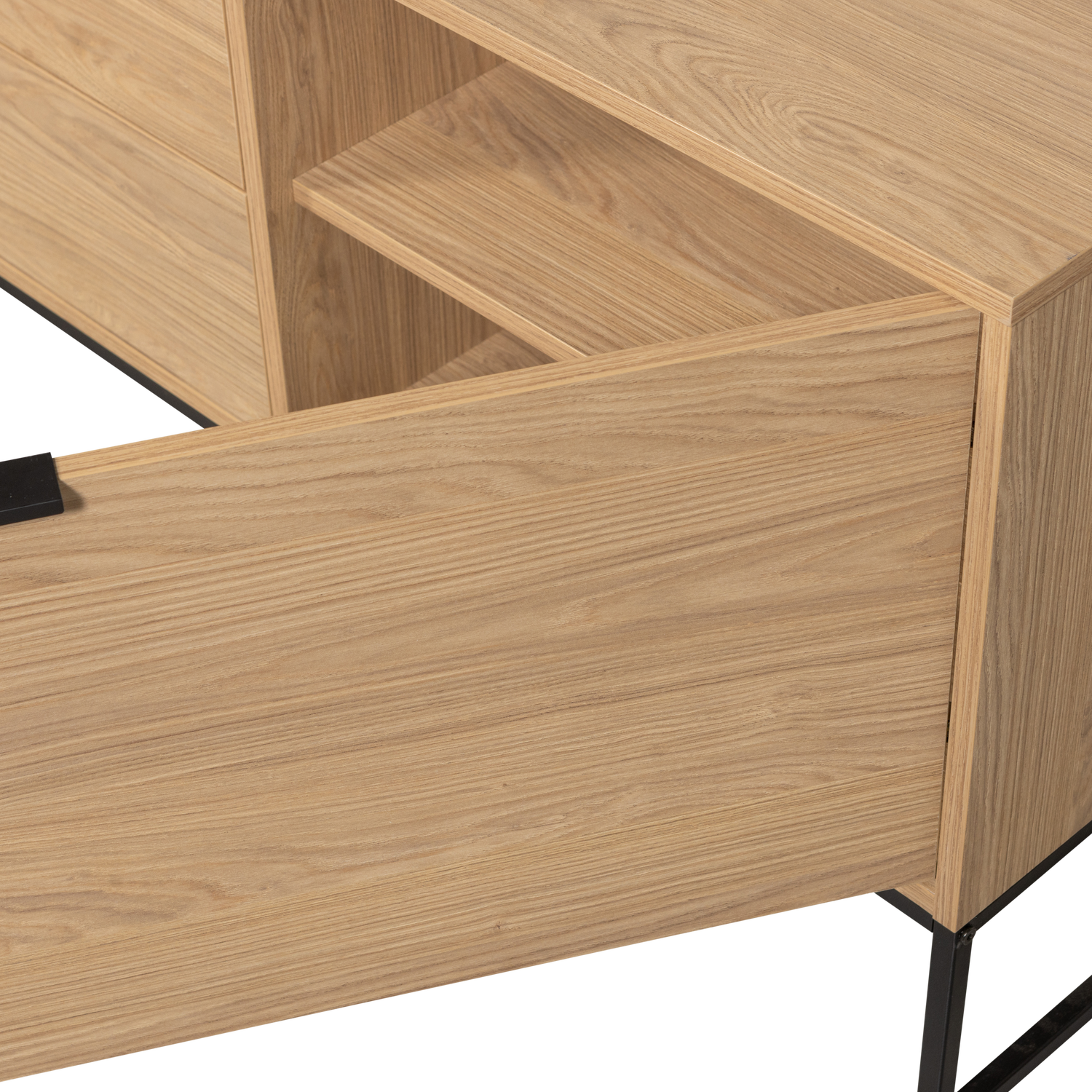 Mobile TV 1 anta 2 cassetti in legno di pino Silas 60x180 cm