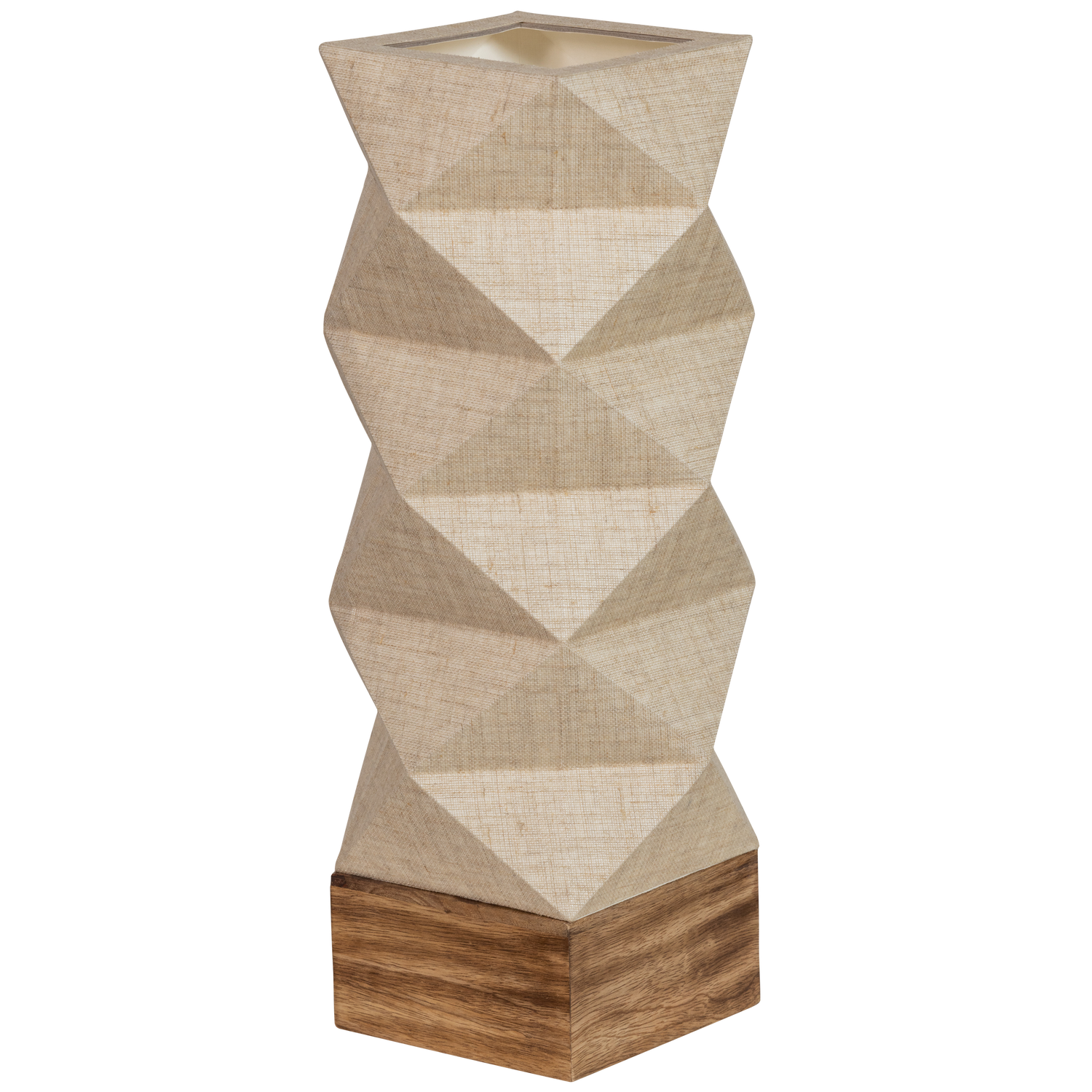 Lampada da tavolo in carta/legno naturale Brett 43x19 cm