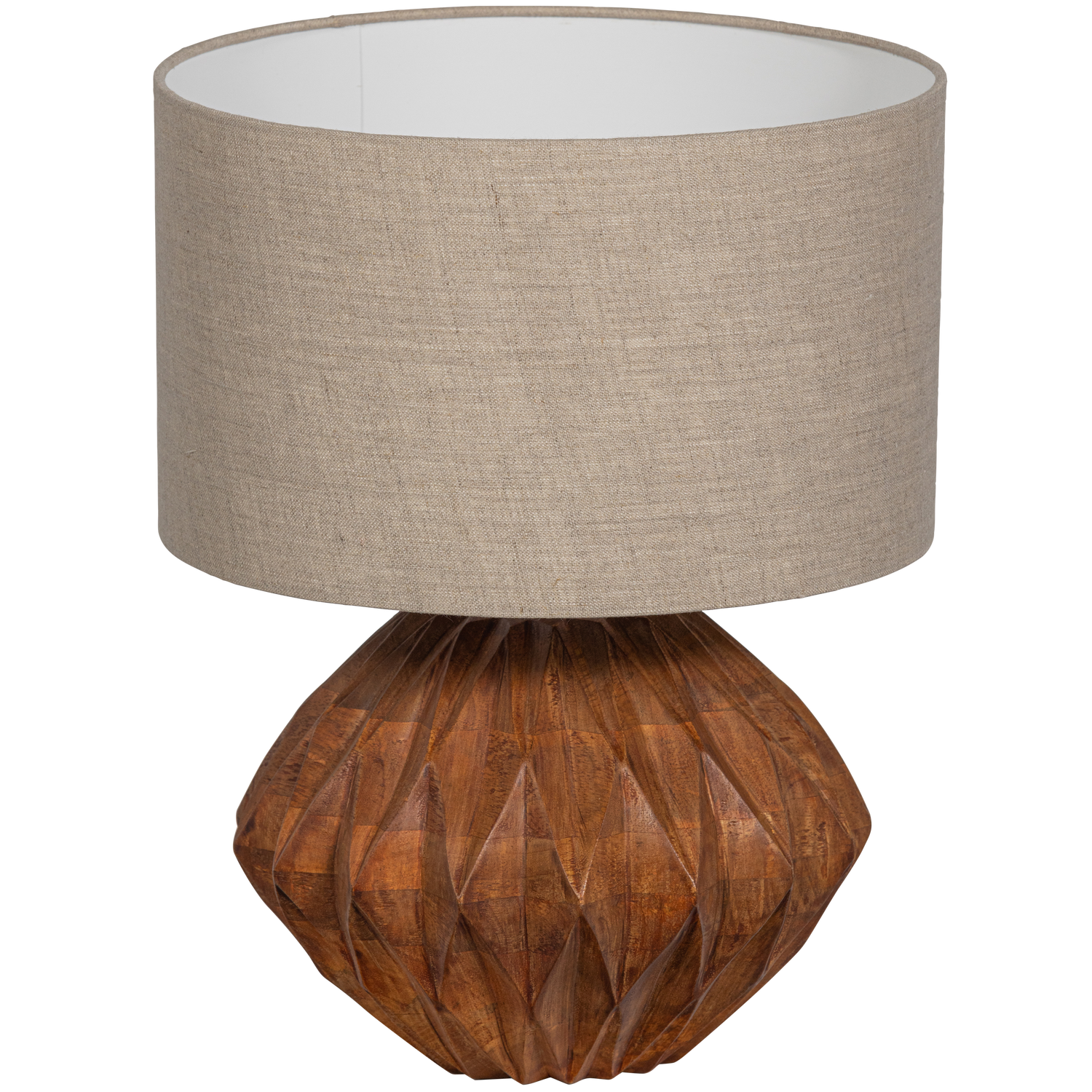 Lampe de table sculptée naturelle Torin 39x30cm