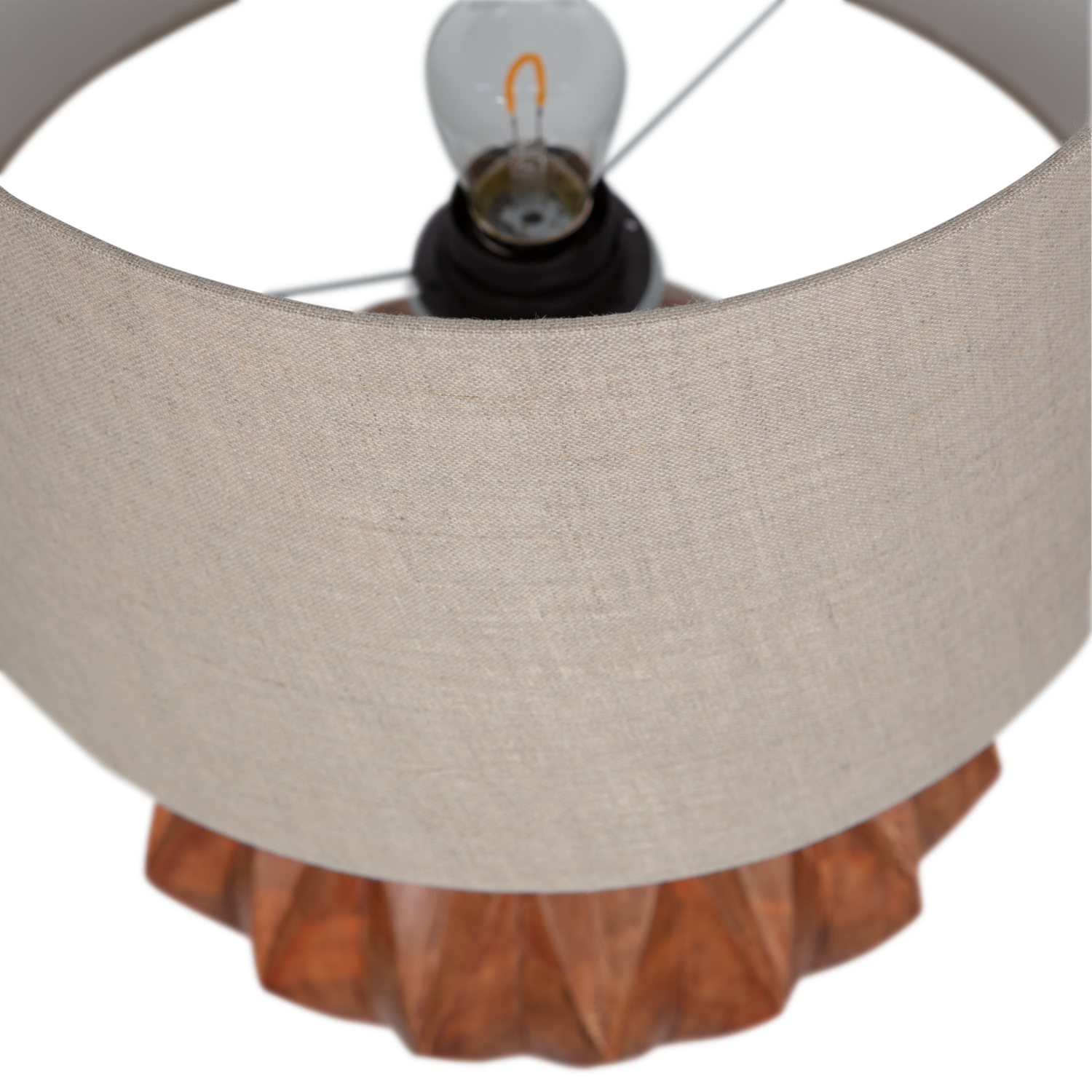 Lampe de table sculptée naturelle Torin 39x30cm