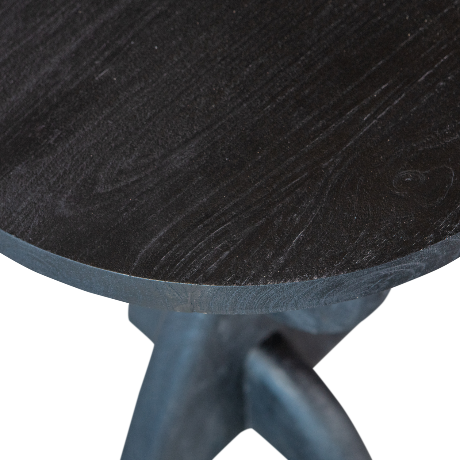 Table basse en bois de manguier noir Pete 52x40 cm