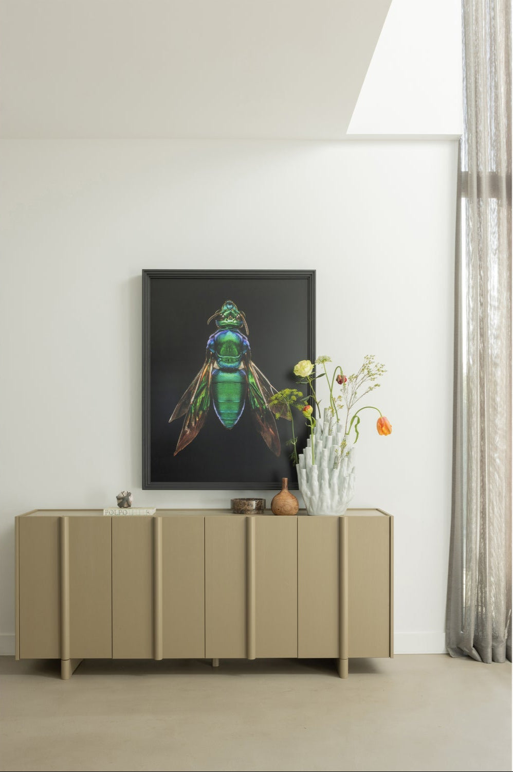 Madia 4 ante in legno di pino Basu 200x85 cm