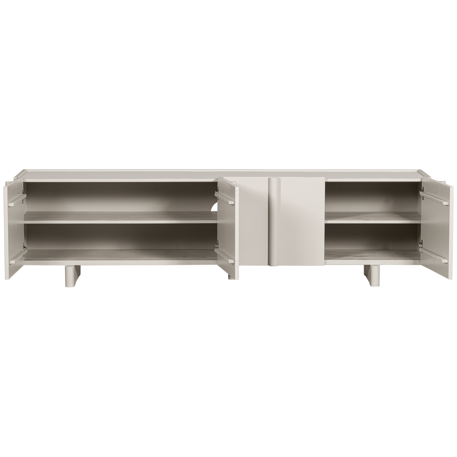 Meuble TV 4 portes en bois de pin Basu 53x200 cm