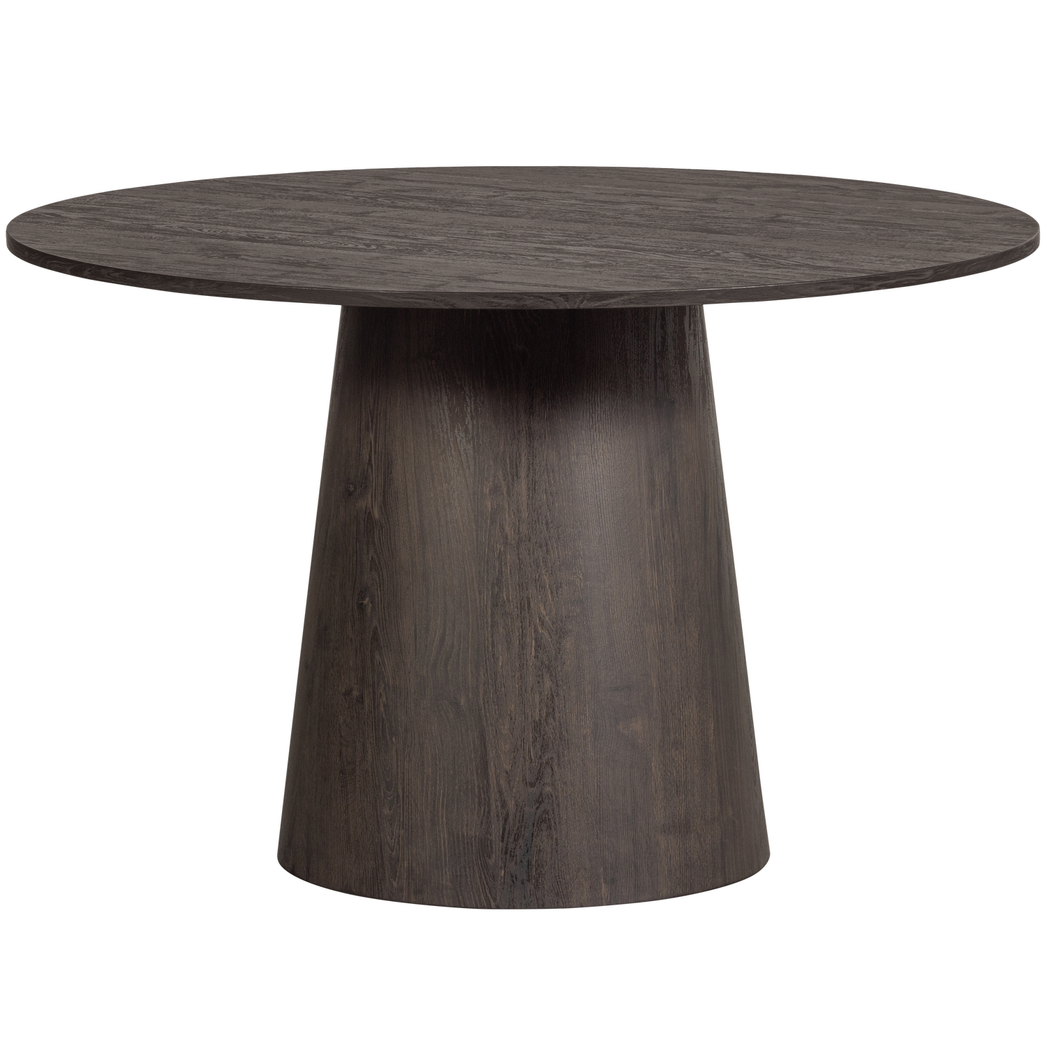 Table à manger ronde marron foncé Maan 75x120 cm