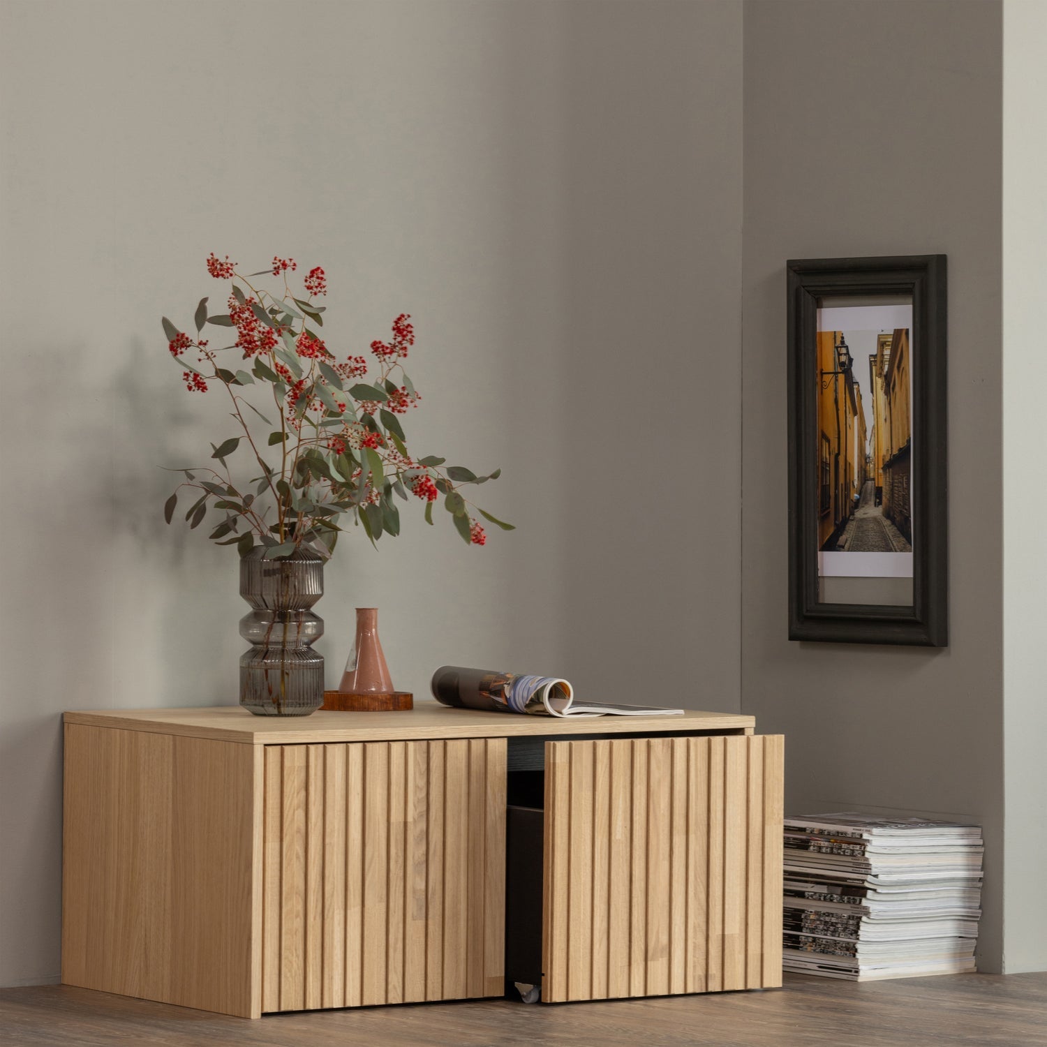 Caisse banc 2 tiroirs New Gravure 40x88 cm