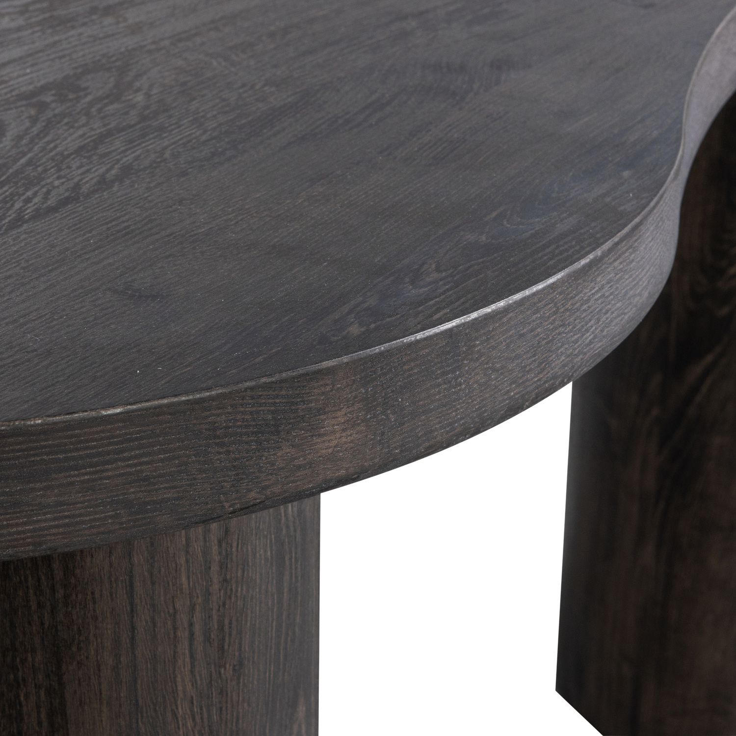 Table basse/bureau organique marron foncé Moon 75x150 cm