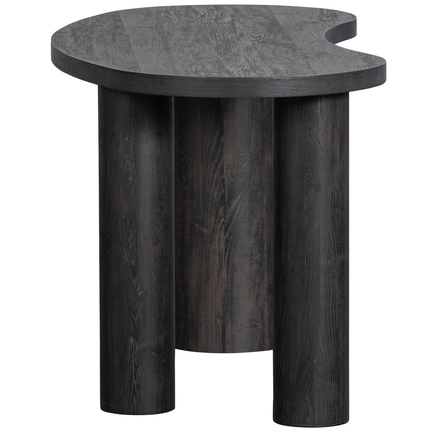 Table basse/bureau organique marron foncé Moon 75x150 cm