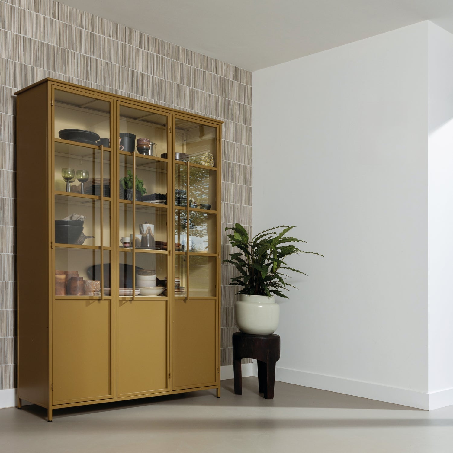 Vitrine 3 portes 5 étagères Exhibit 200x137 cm